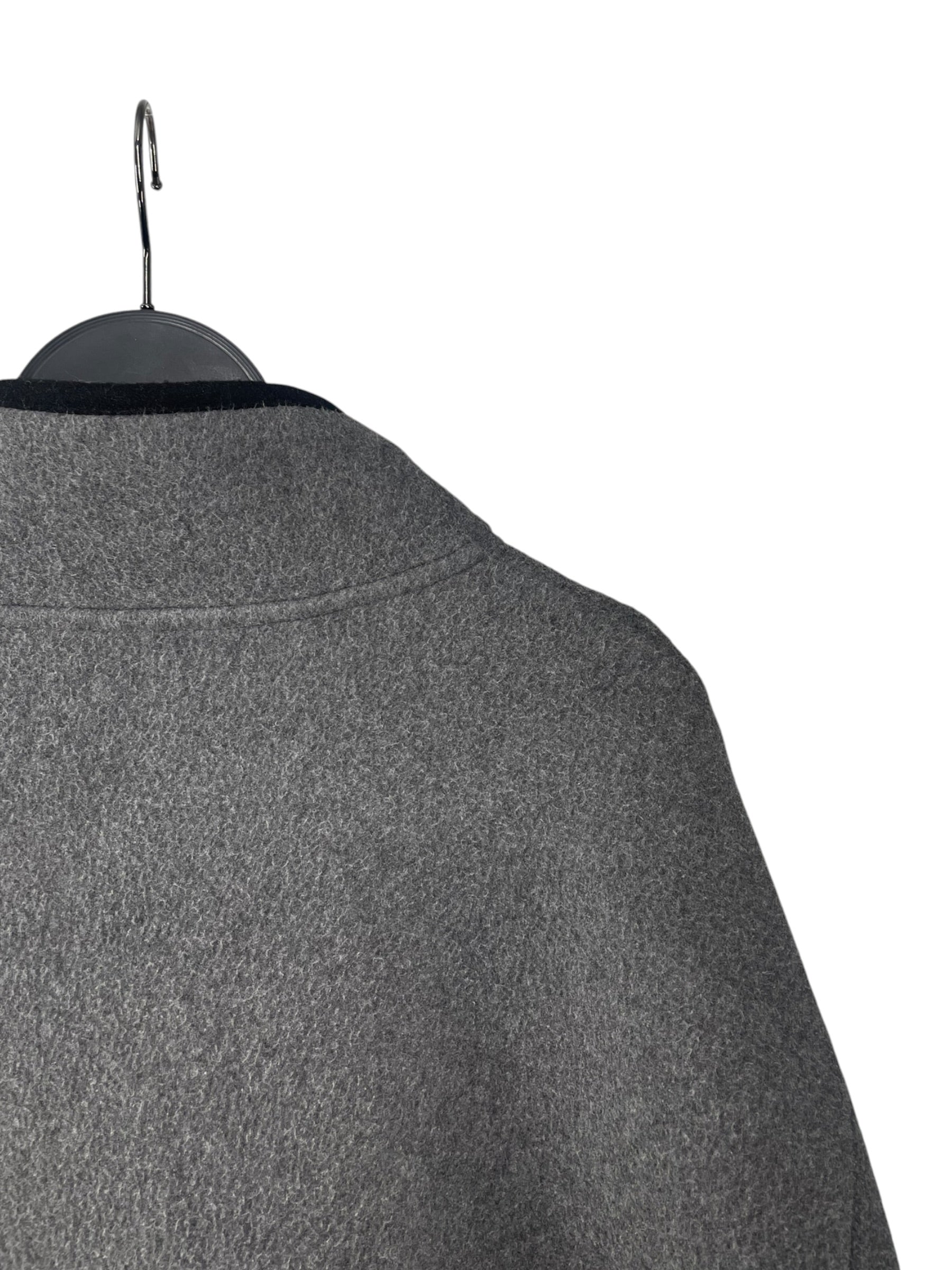 MIU MIU/Fleece Jkt/L/Polyester/GRY/WHITE LOGO EMBROIDERED FLC JKT view 4