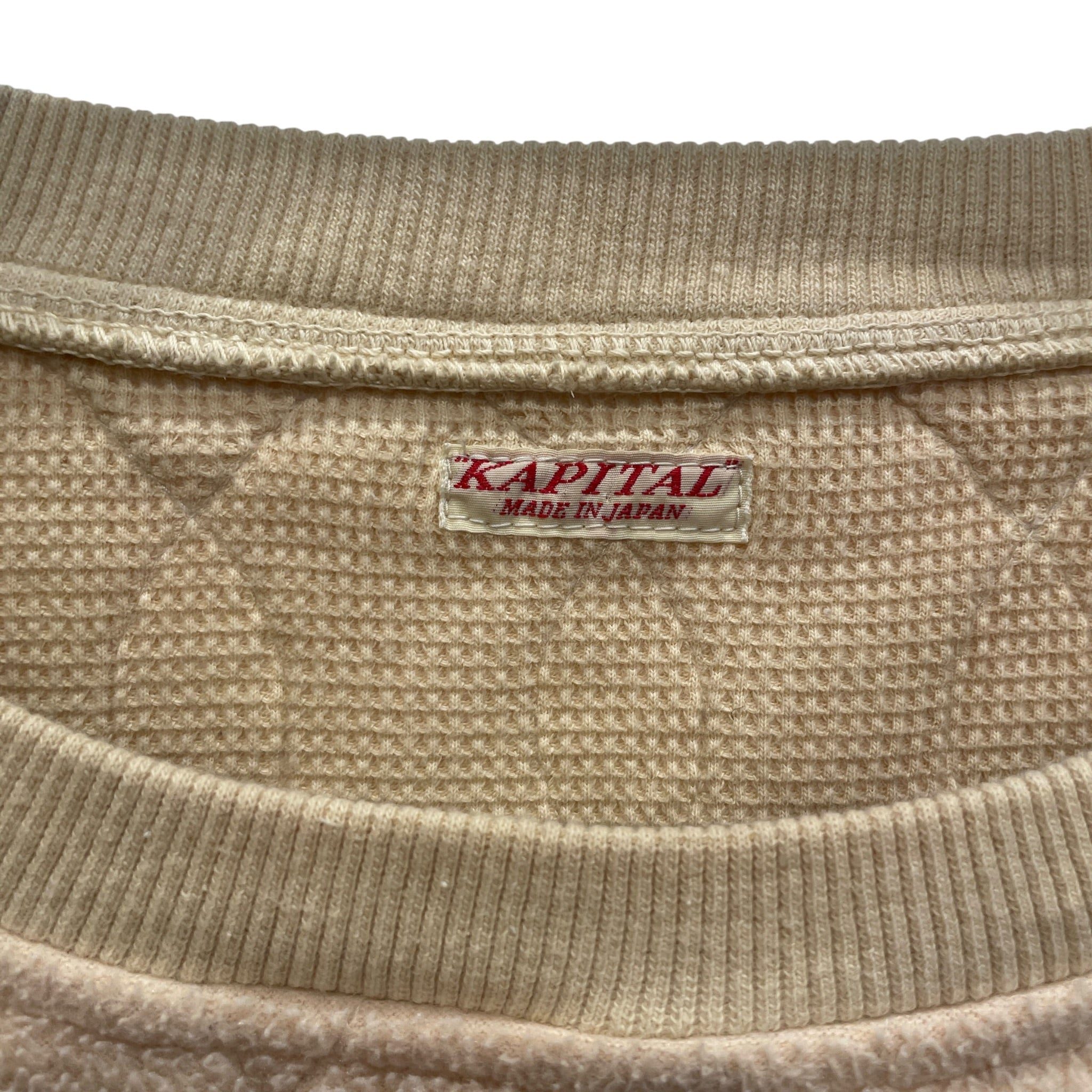 KAPITAL/Sweater/S/Polyester/YEL/CANVAS BACK PANEL/ZIP POCKET view 3