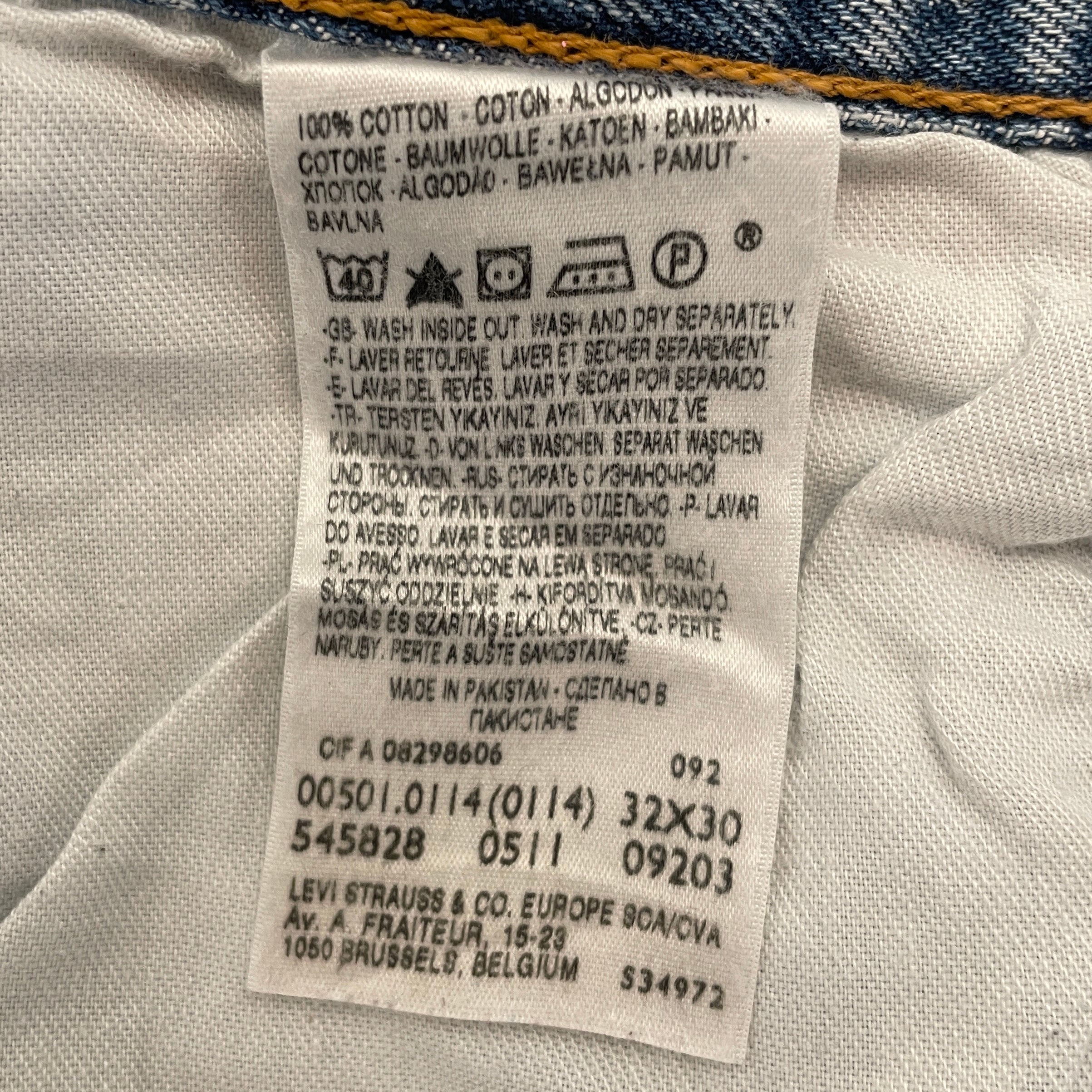 Sp5der/Levi's/Straight Pants/32/Denim/BLU/All Over Print/ view 5