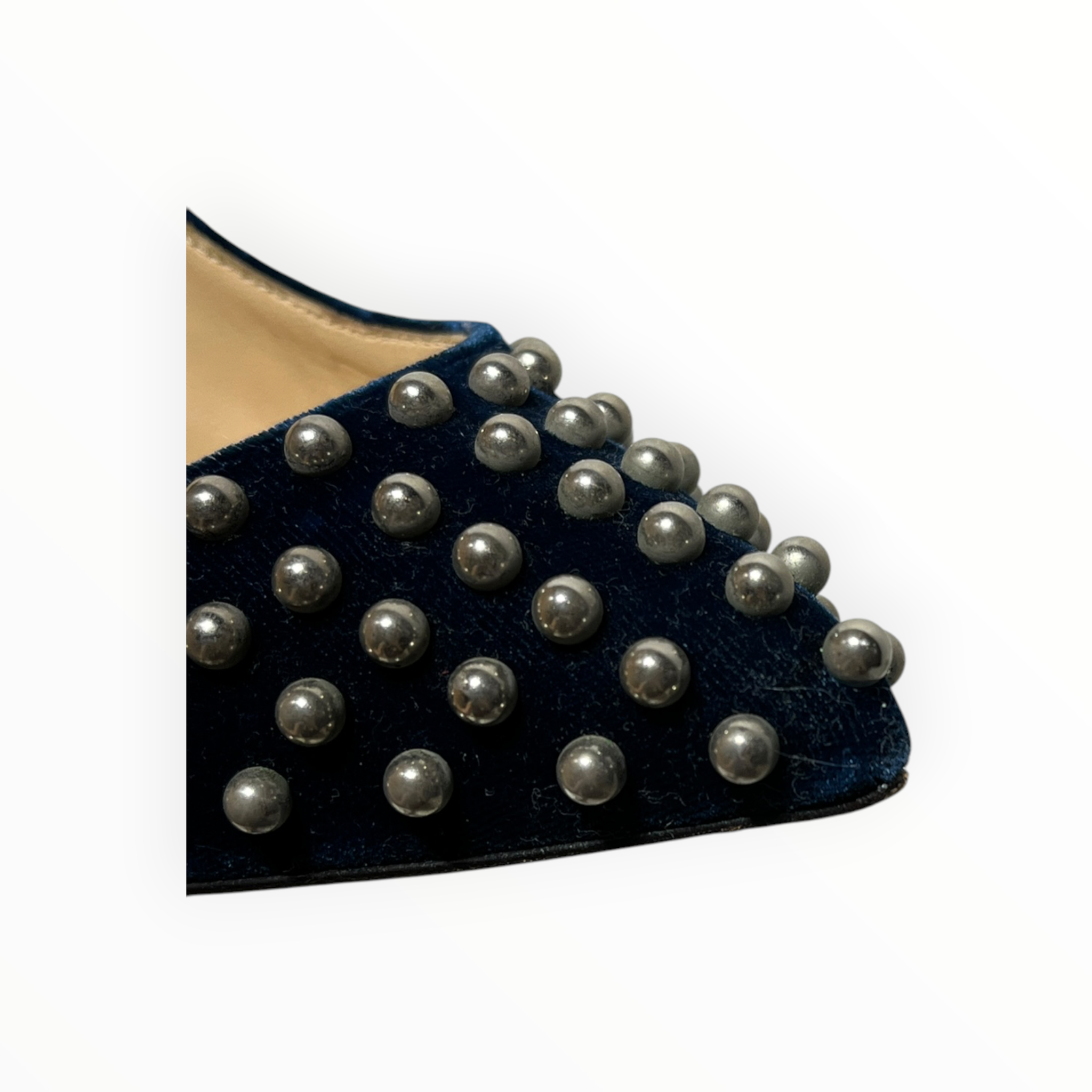 Christian Louboutin/Heels/EU 40/NVY/VELVET SILVER BEADS view 13