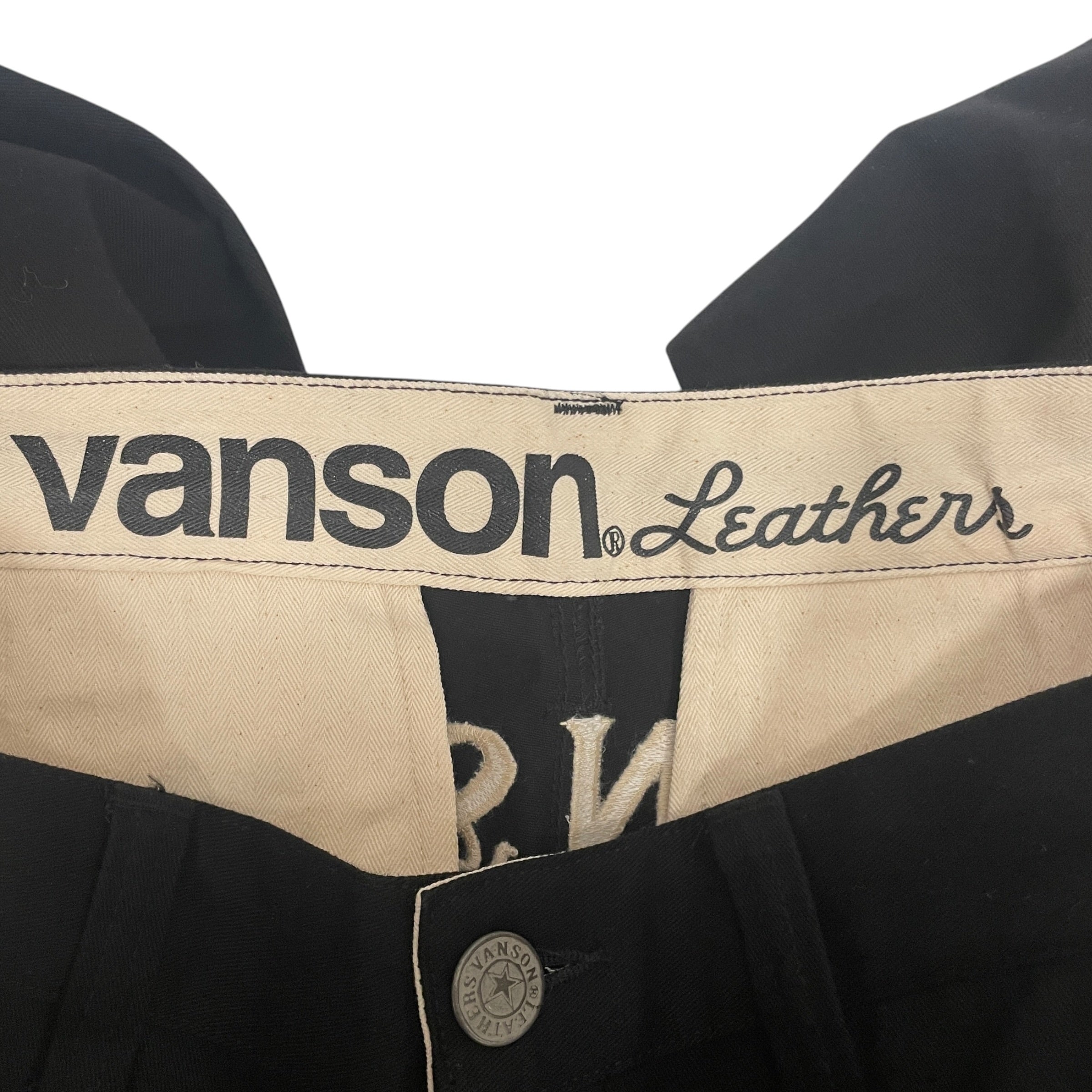 VANSON/Pants/30/Cotton/BLK/All Over Print/Butt Logo view 3