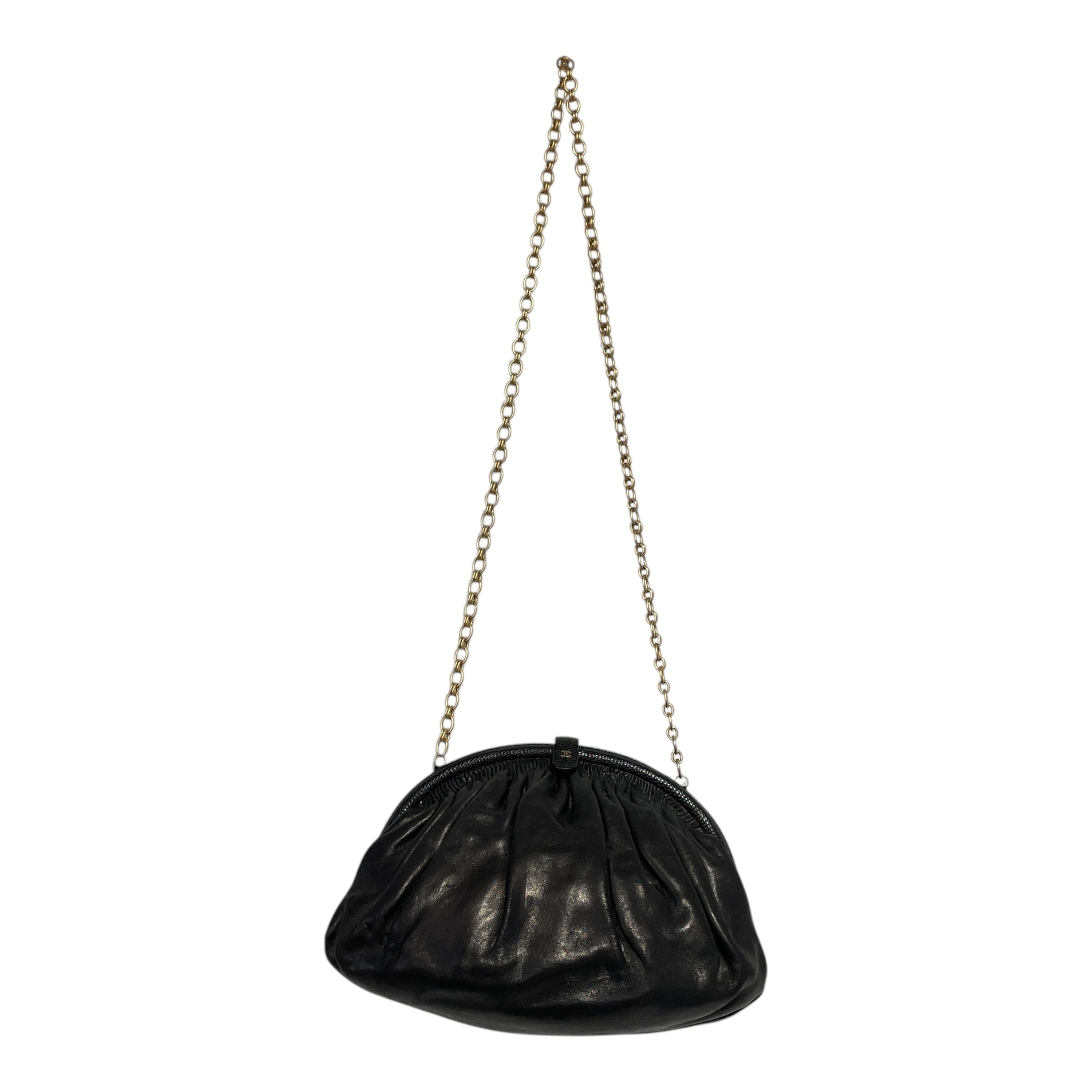 CHANEL/Cross Body Bag/Leather/BLK/JK6C8MV view 1