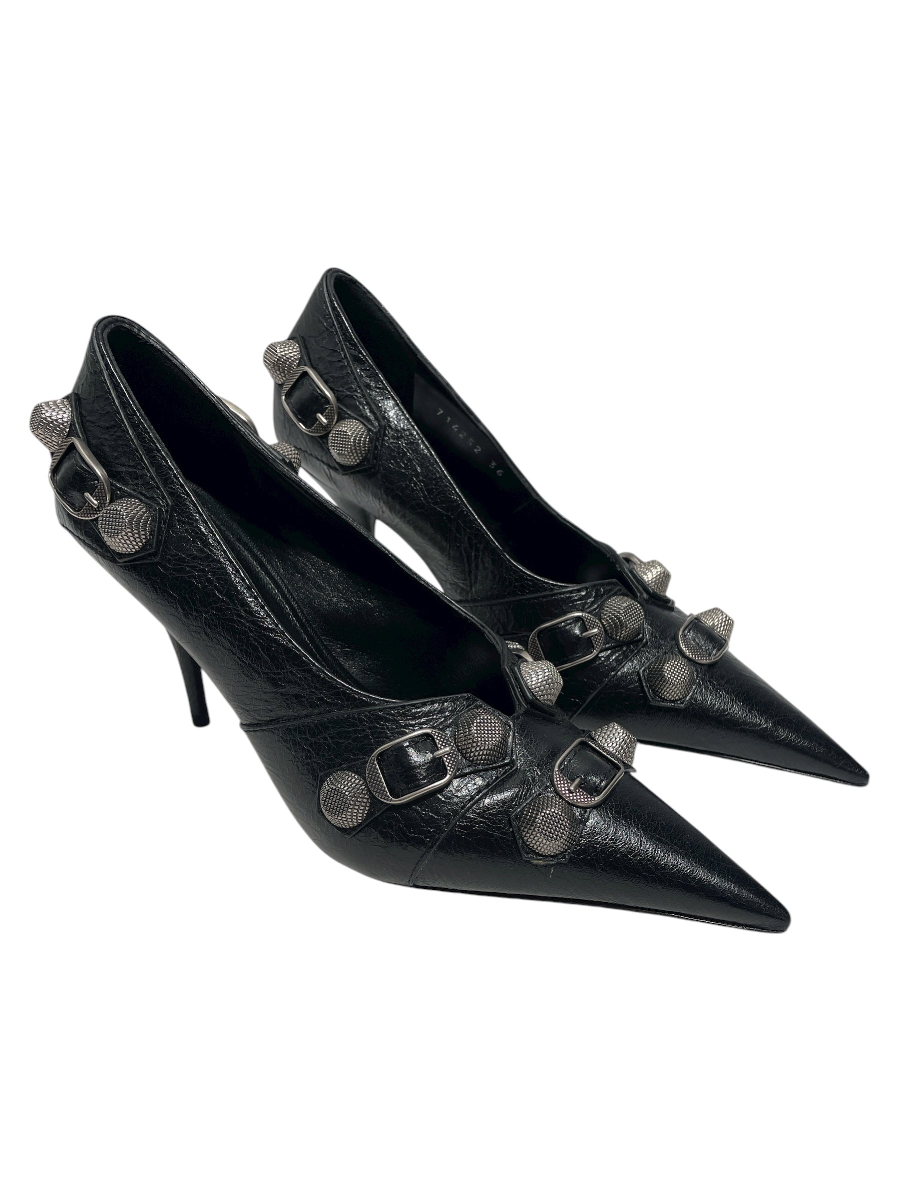 BALENCIAGA/Heels/EU 36/Leather/BLK/Neo Cagole Heel view 1