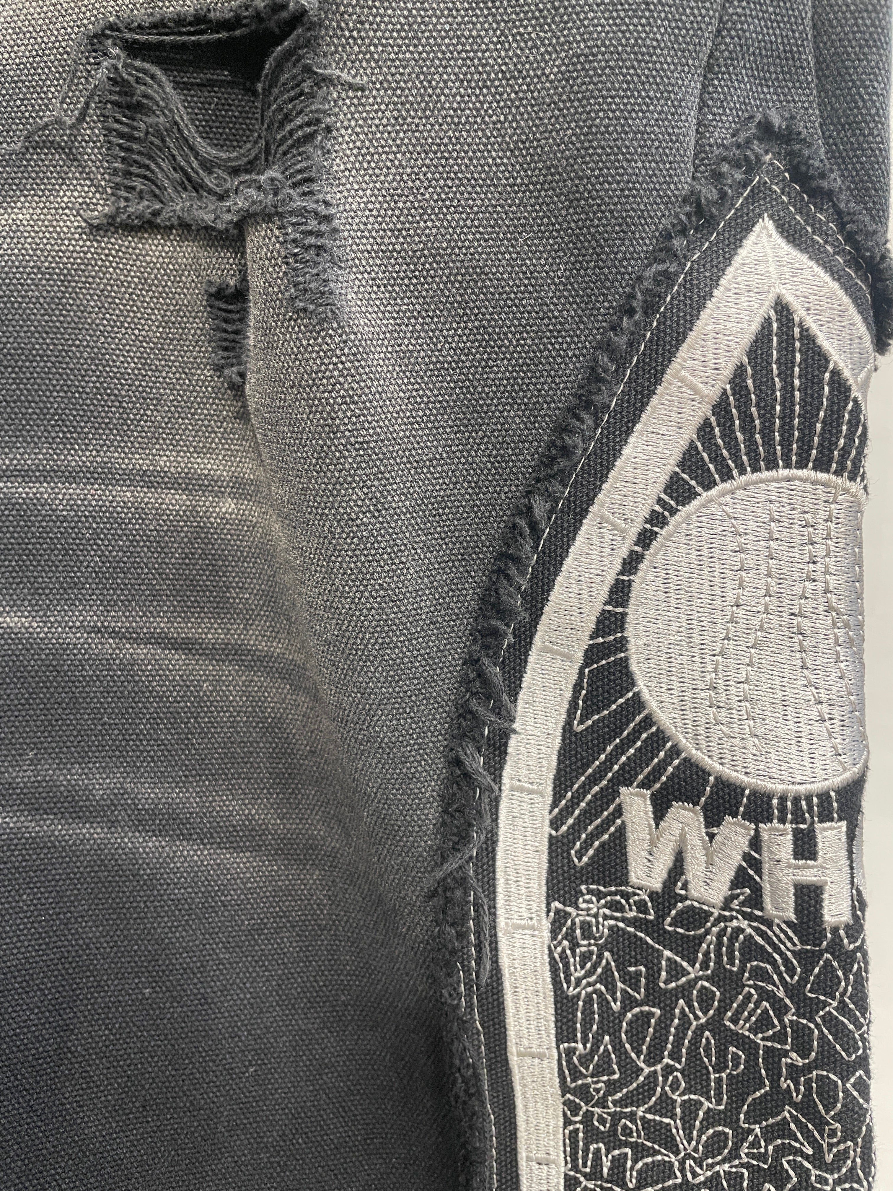 WHO DECIDES WAR/Straight Pants/34/Denim/BLK/Graphic/BLK+WHT PATCHES view 5