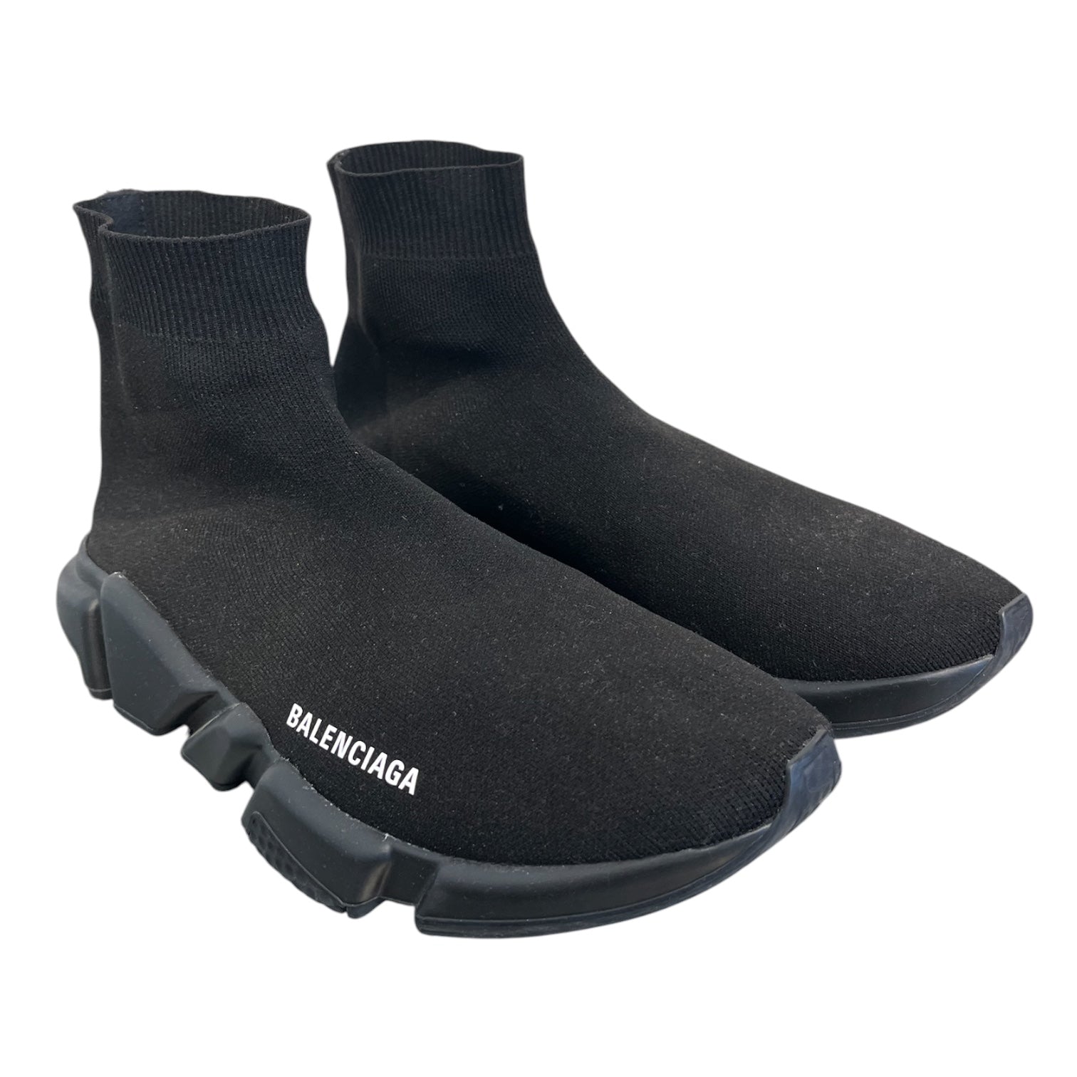 BALENCIAGA/Hi-Sneakers/US 10/Cotton/BLK/SOCK RUNNER view 1