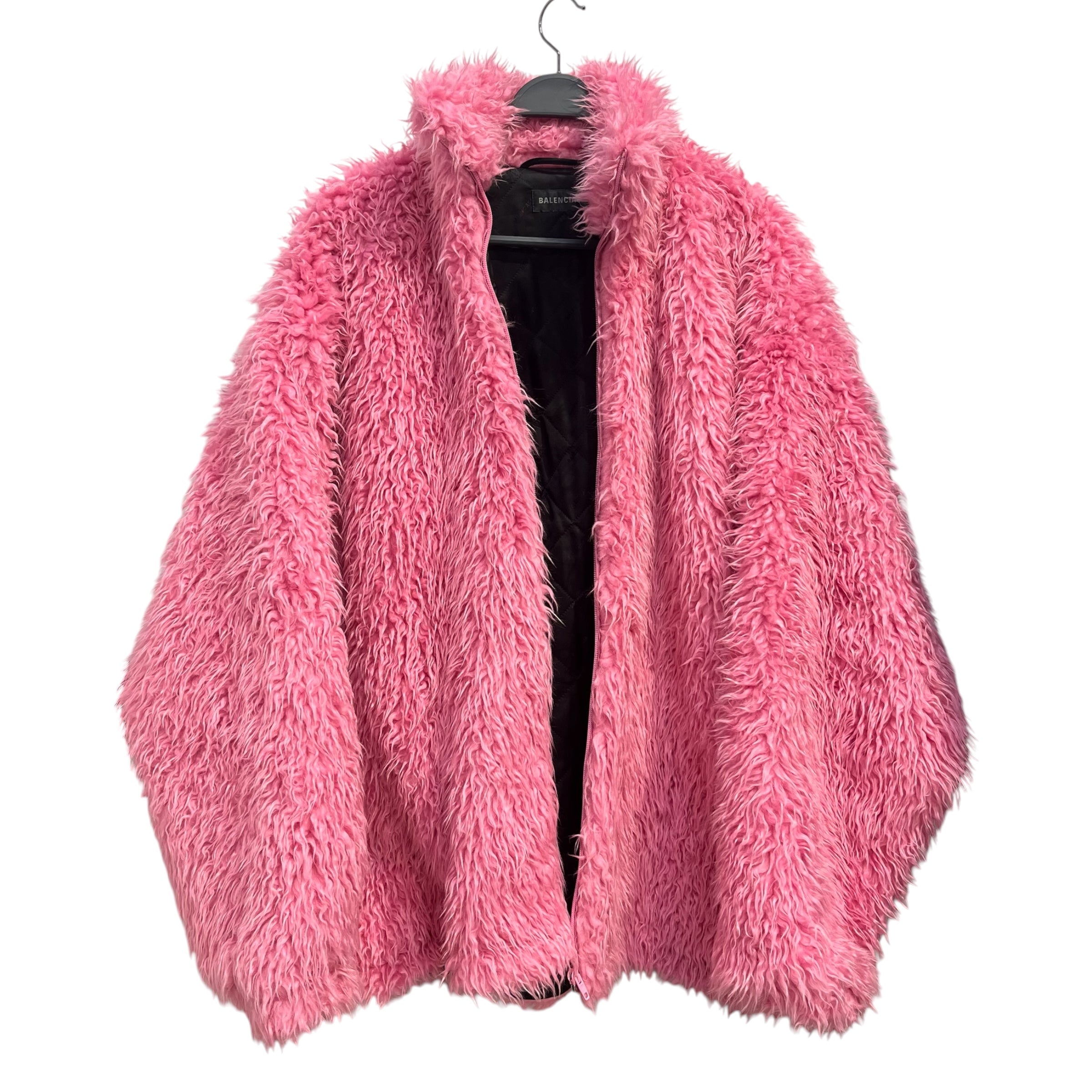 BALENCIAGA/Jacket/36/Fake Fur/PNK/oversized faux fur jkt view 3