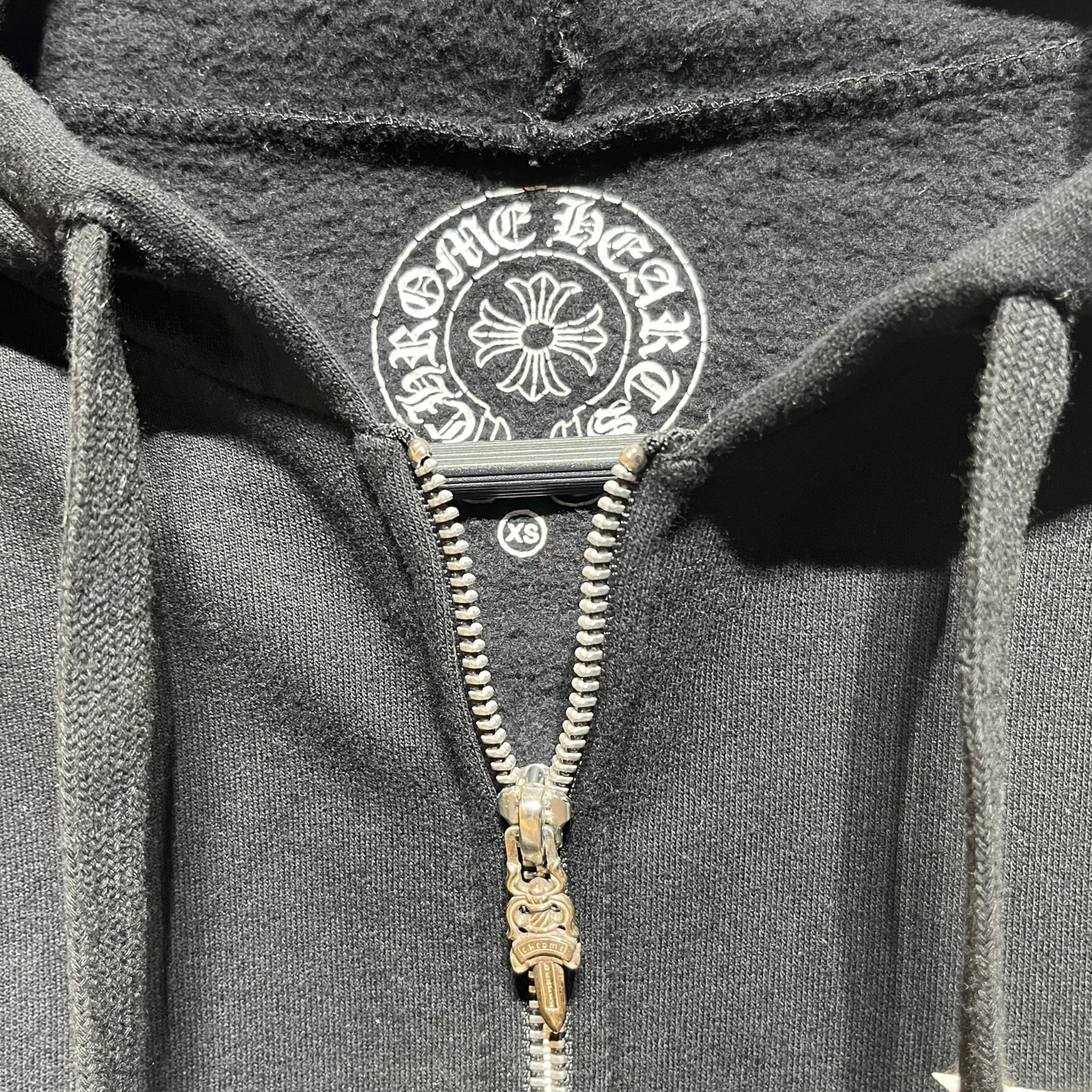 CHROME HEARTS/Zip Up Hoodie/XS/Cotton/BLK/STAR LOGOS view 3