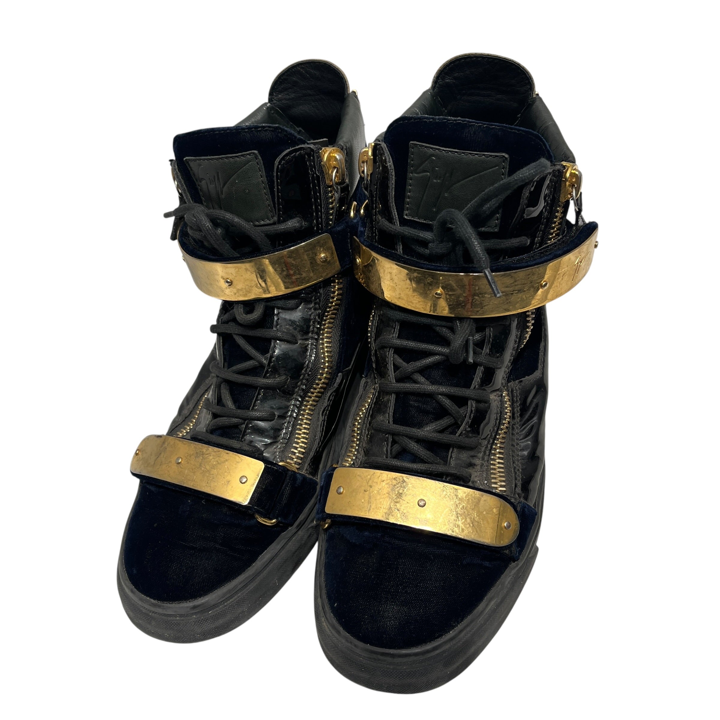Giuseppe Zanotti/Hi-Sneakers/EU 42/Leather/BLK/GOLD HARDWARE view 7