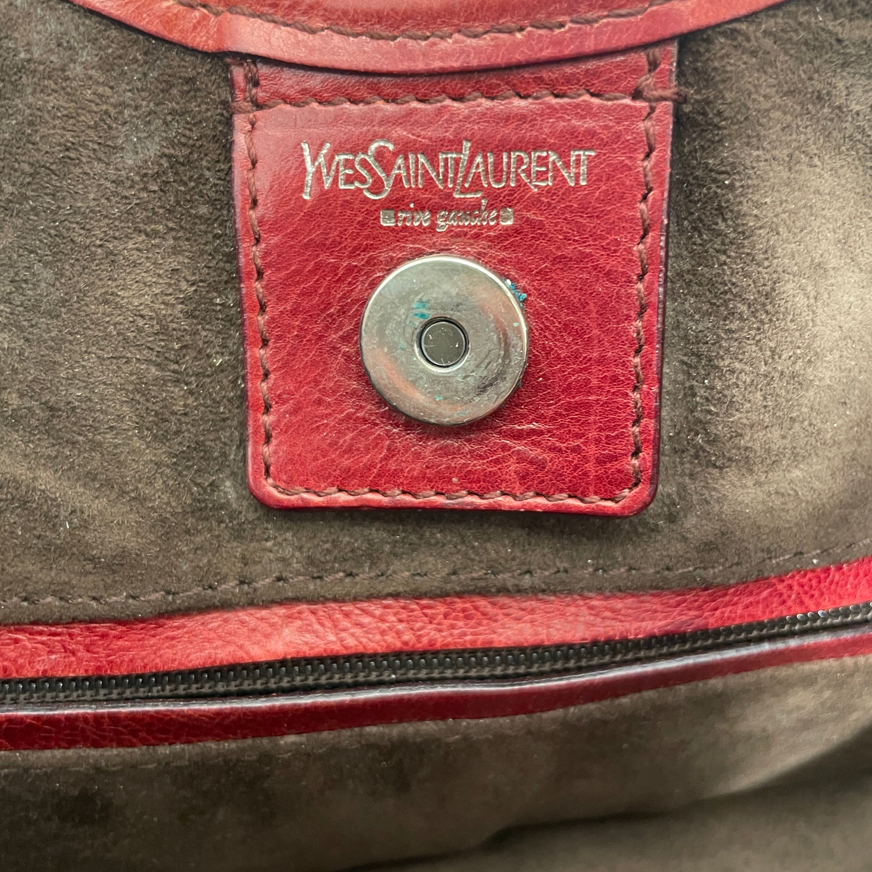 YVES SAINT LAURENT rive gauche/Hand Bag/Leather/RED/Mombasa Hobo Bag view 5