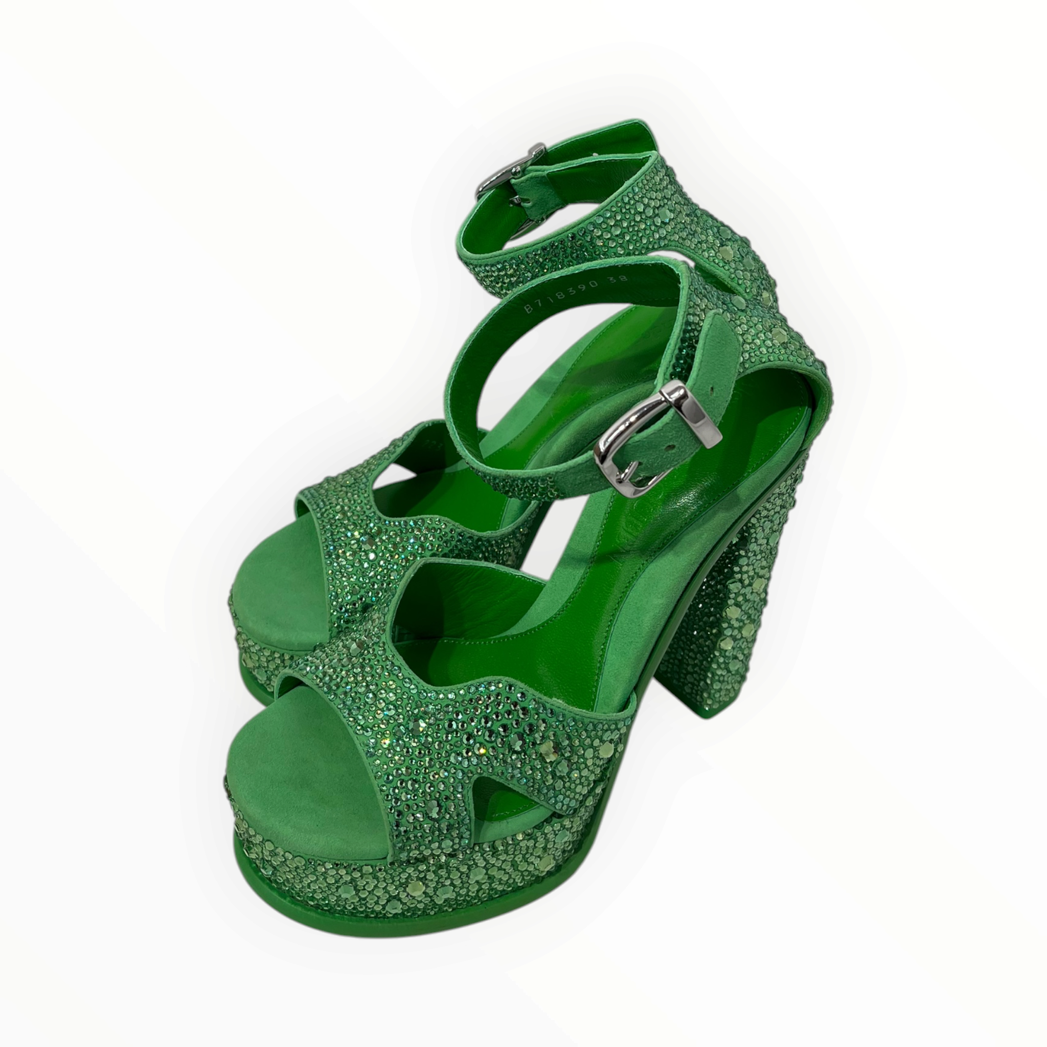 Alexander McQueen/Heels/EU 38/Leather/GRN/GREEN GEM HEELS BRAND NEW view 2