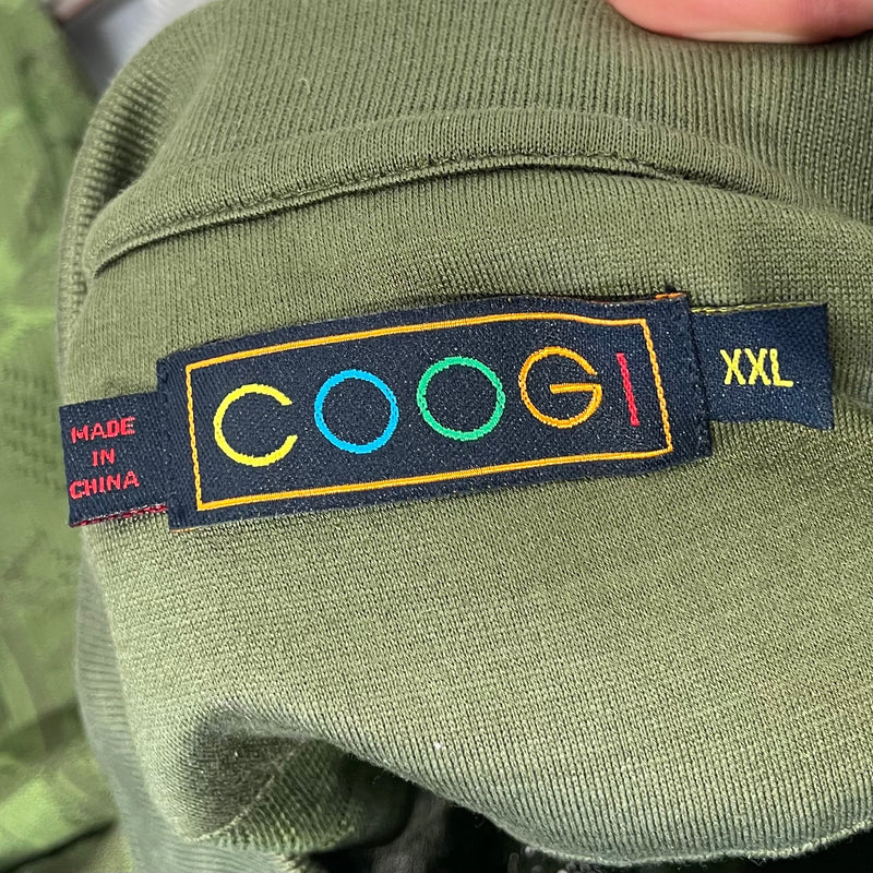 COOGI/Polo Shirt/XXL/Cotton/GRN/All Over Print/COOGI GREEN POLO SHIRT