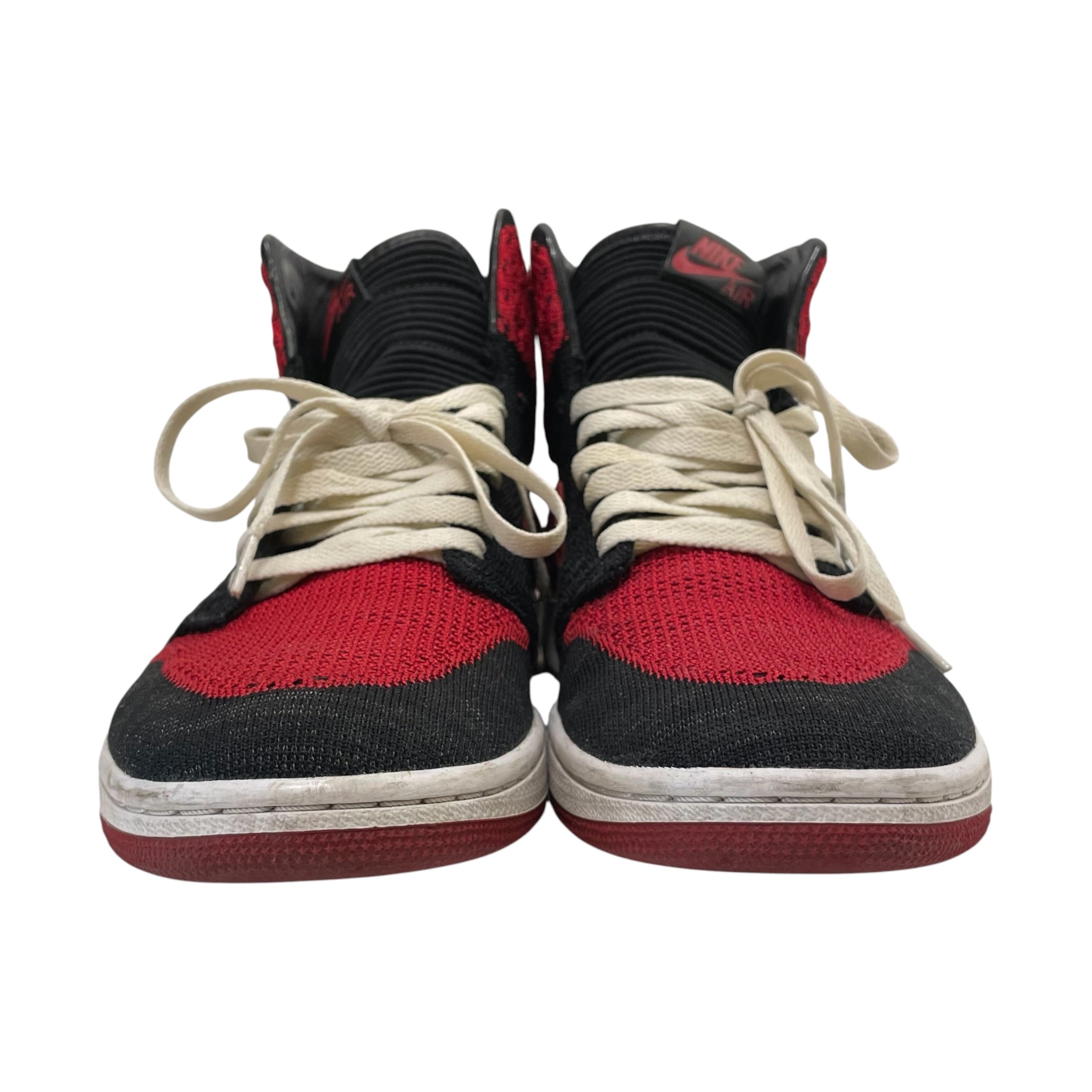 NIKE/Hi-Sneakers/US 10/Cotton/RED/jordan 1 flyknit view 3