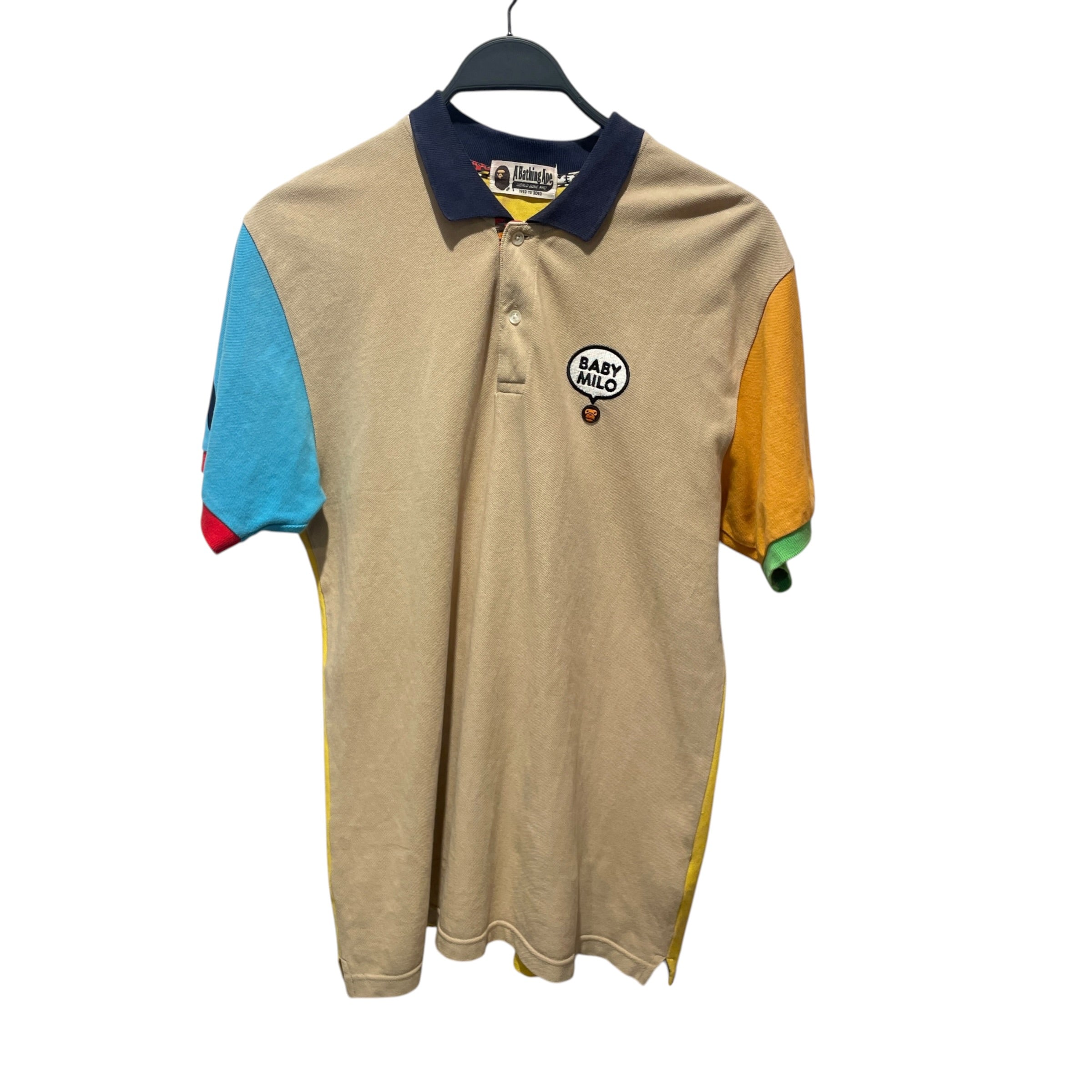 A BATHING APE/Polo Shirt/Cotton/YEL/All Over Print/ view 1