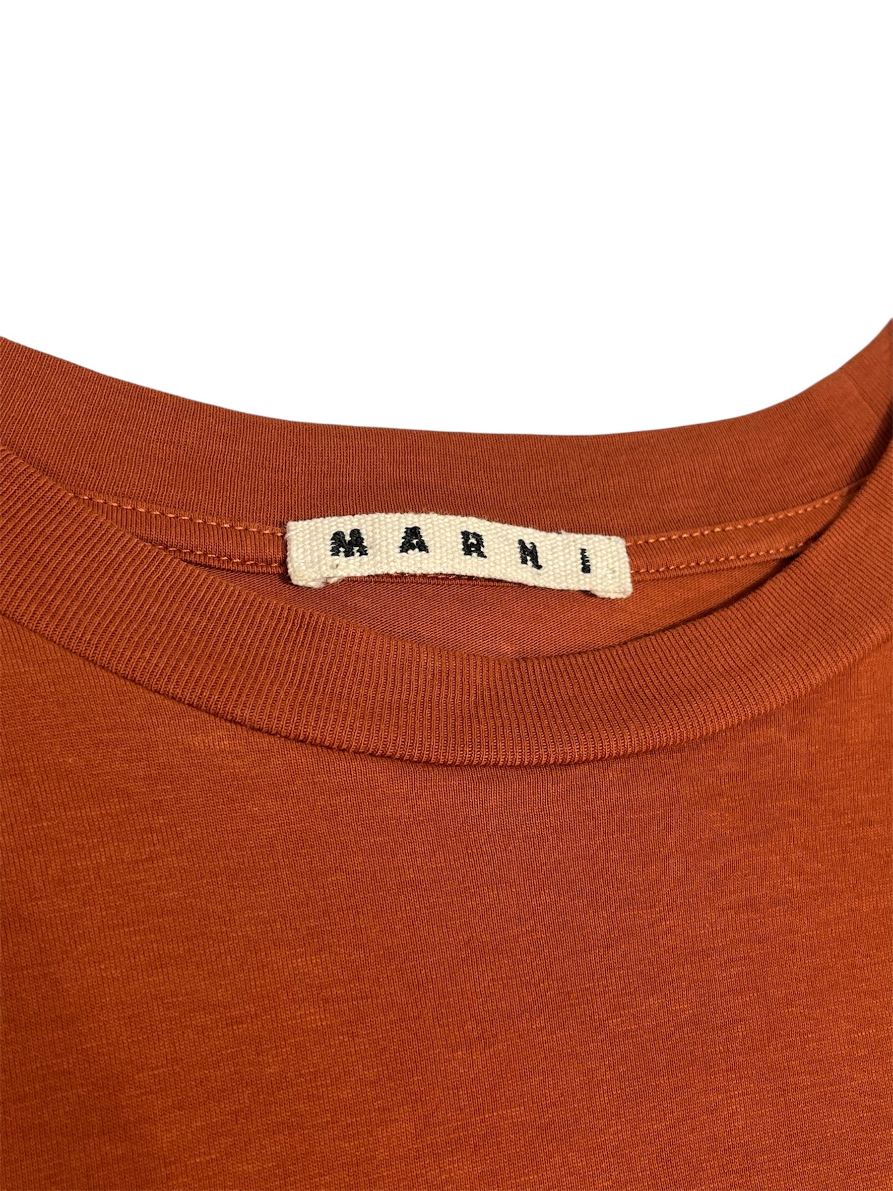 MARNI/T-Shirt/50/Cotton/BRW/Graphic/ZEBRA LOGO view 3