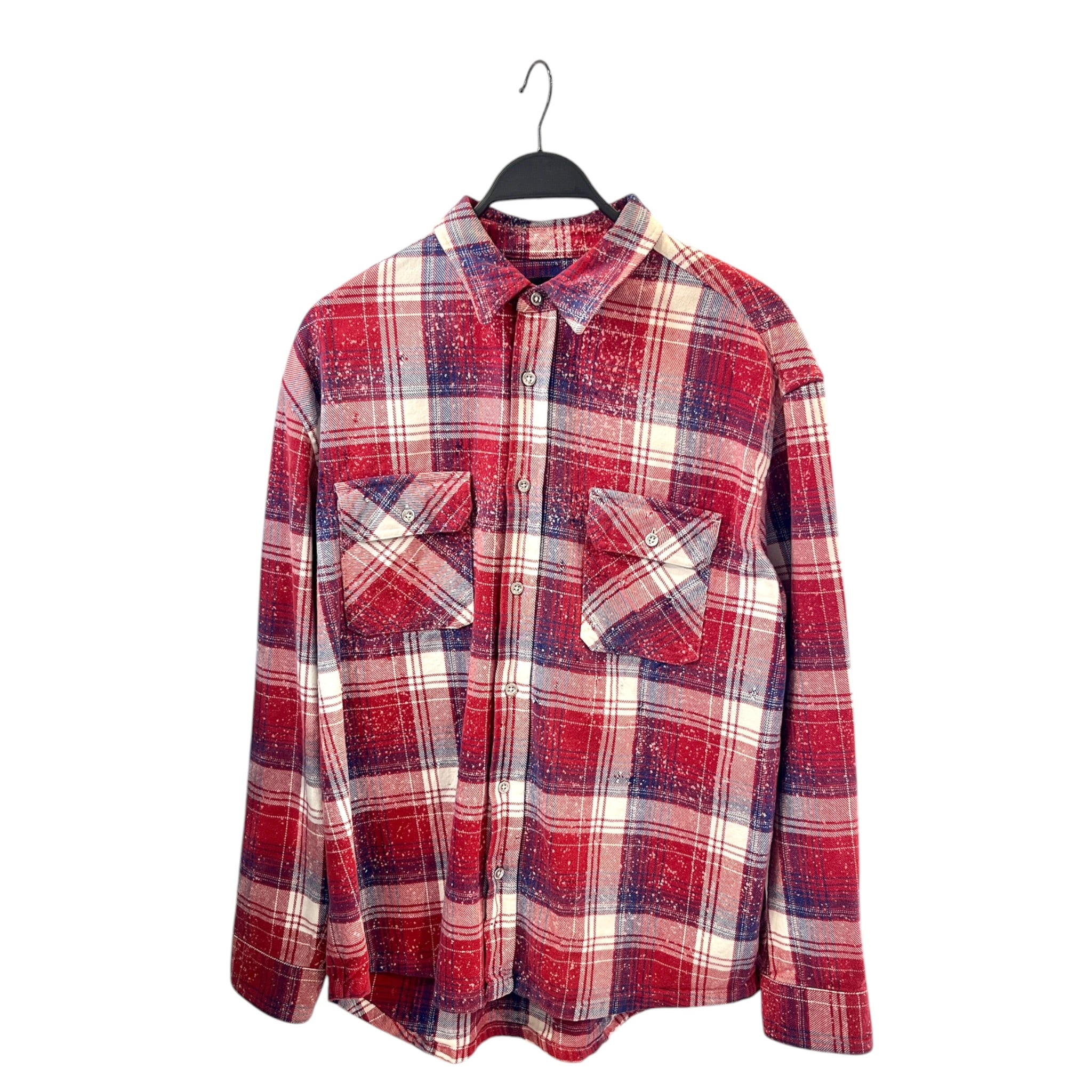 PURPLE BRAND/Flannel Shirt/L/Cotton/RED/Plaid/Purple Plaid Flannel view 1