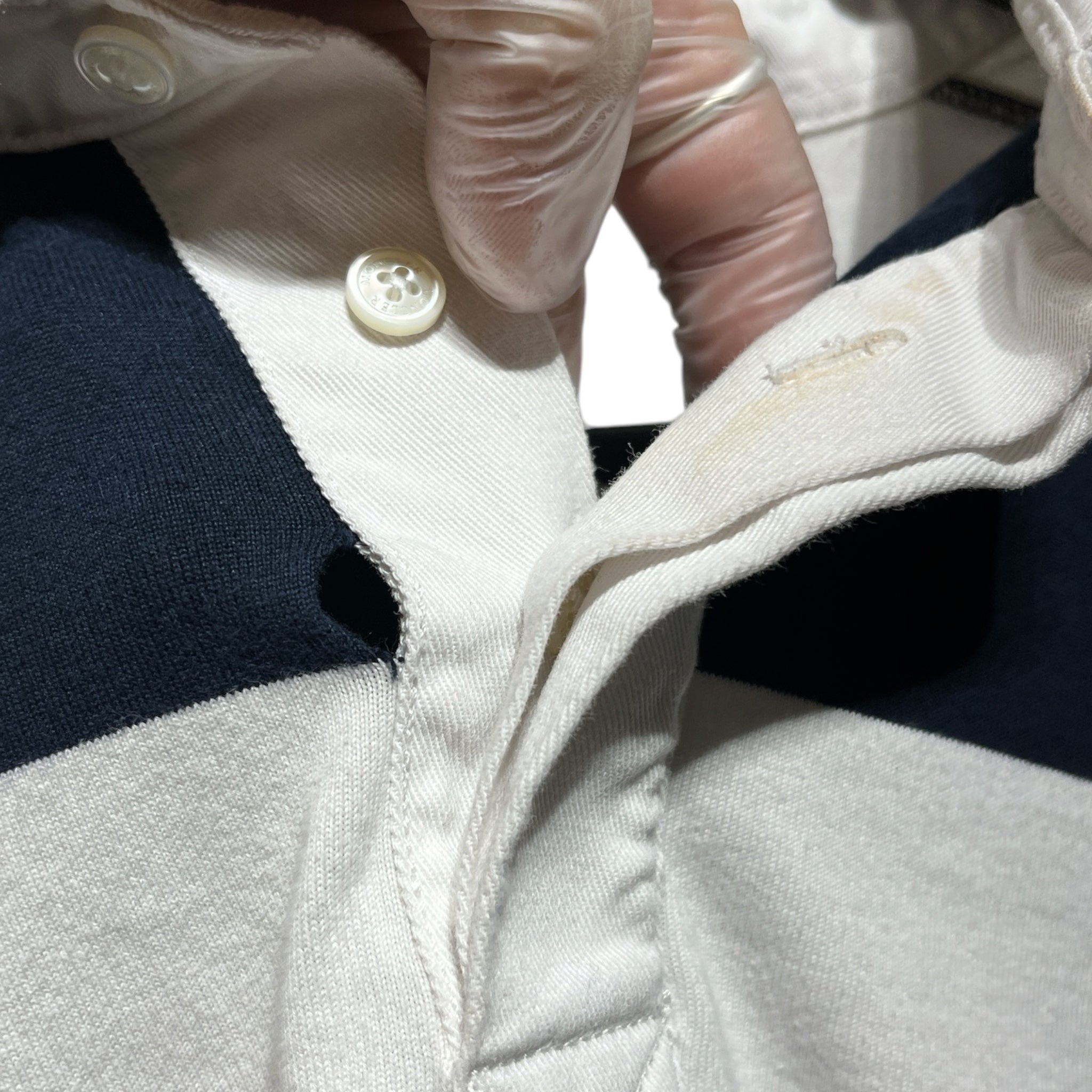 MONCLER/Polo Shirt/XXL/Cotton/NVY/Stripe/ view 6