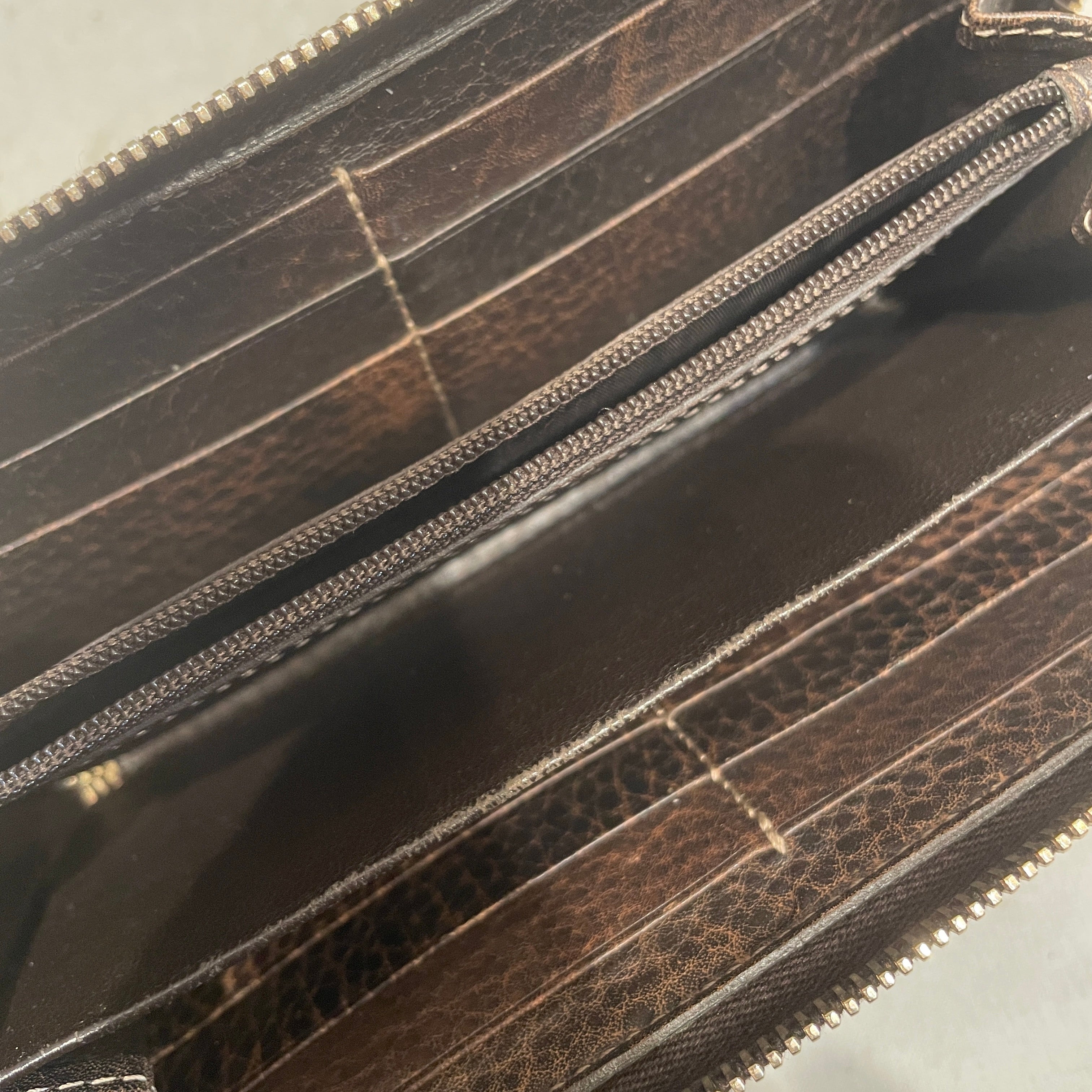 GUCCI/Long Wallet/Monogram/Cotton/BEG/L's/brwn tassle view 4