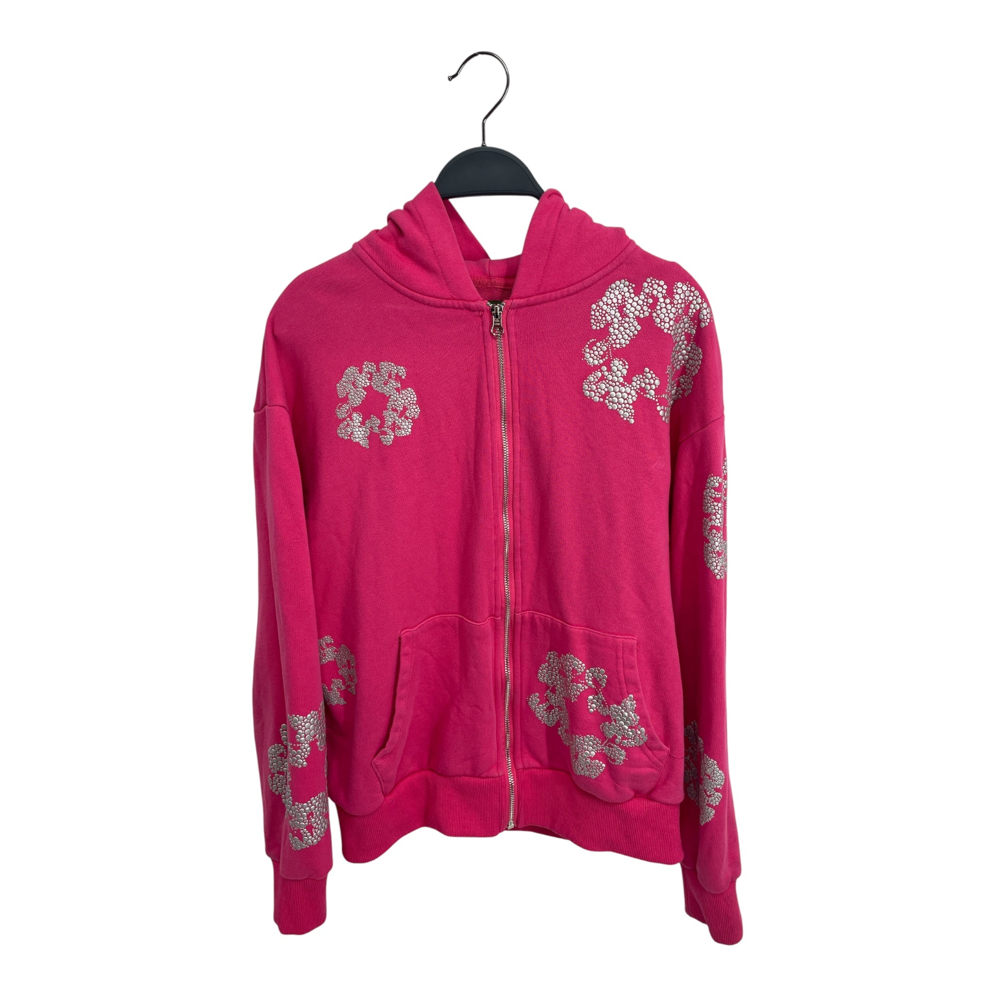 DENIM TEARS/Sweatshirt/S/Floral Pattern/Cotton/PNK/DENIM TEARS SWEATSHIRT ZIP UP view 1