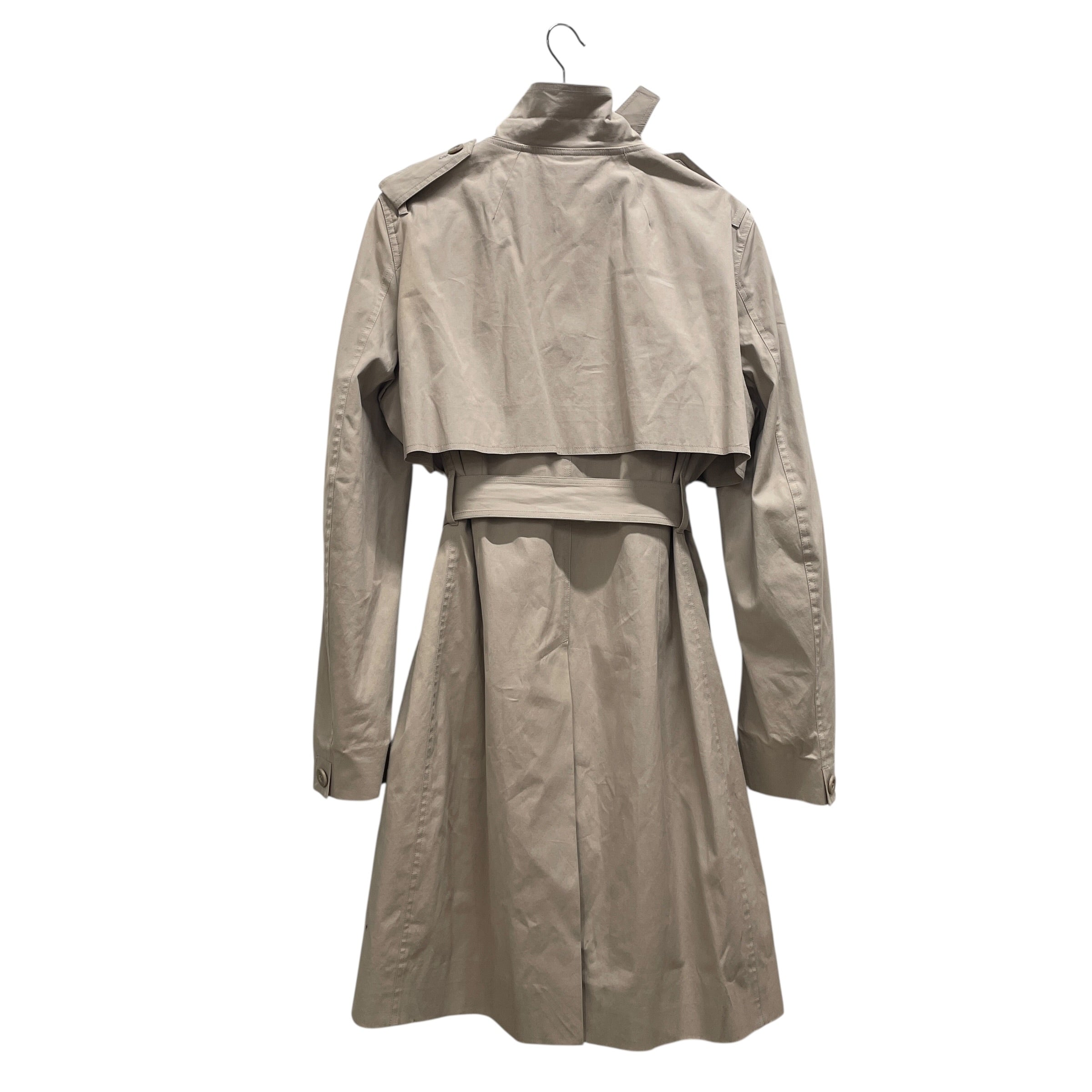 Rick Owens/Trench Coat/8/Cotton/CML/Maxi Length/HIGH NECK BUTTON TRENCH view 2