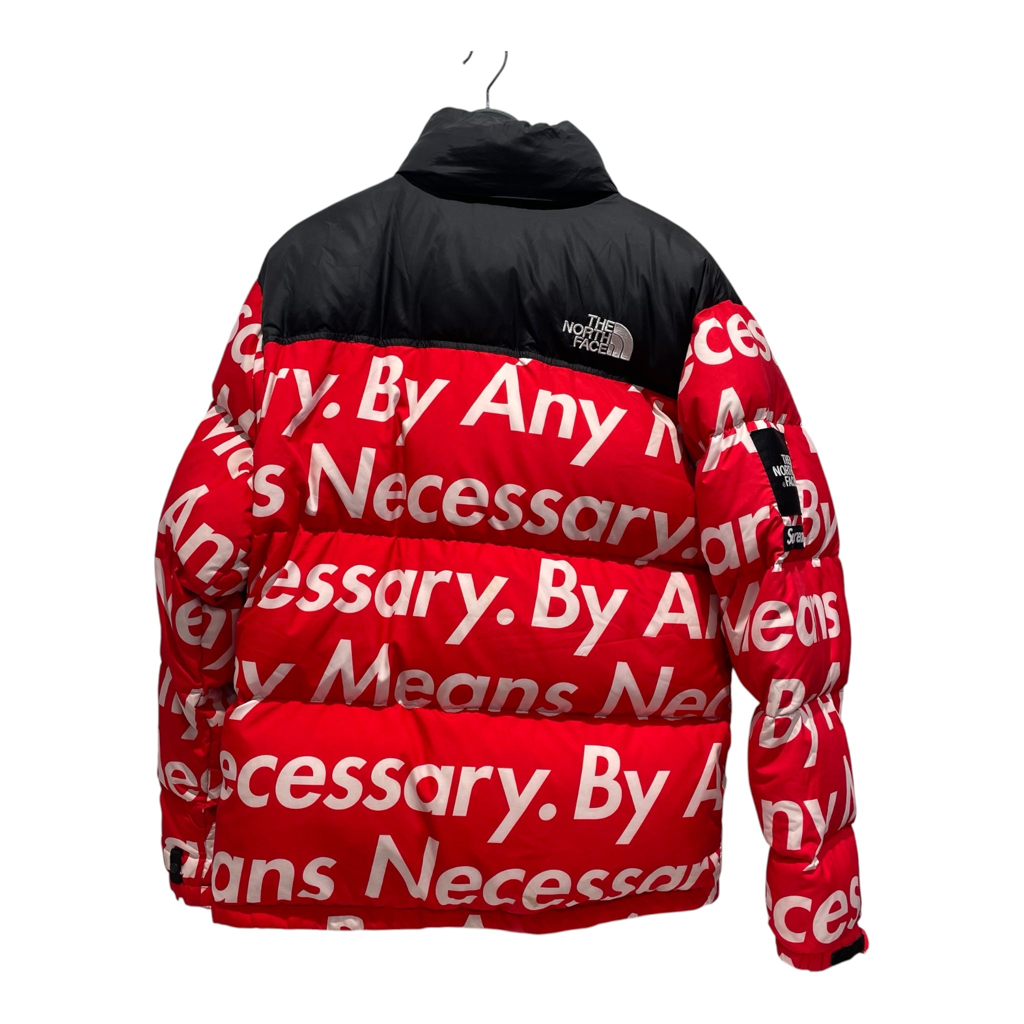 THE NORTH FACE/Supreme/Puffer Jkt/L/Nylon/RED/All Over Print/By Any Means Nessisary puffer view 2