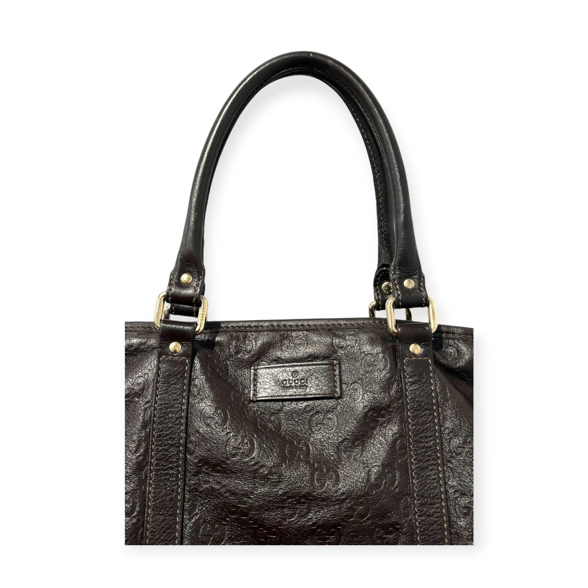 GUCCI/Tote Bag/All Over Print/Leather/BRW/GUCCISSIMA LEATHER TOTE view 6