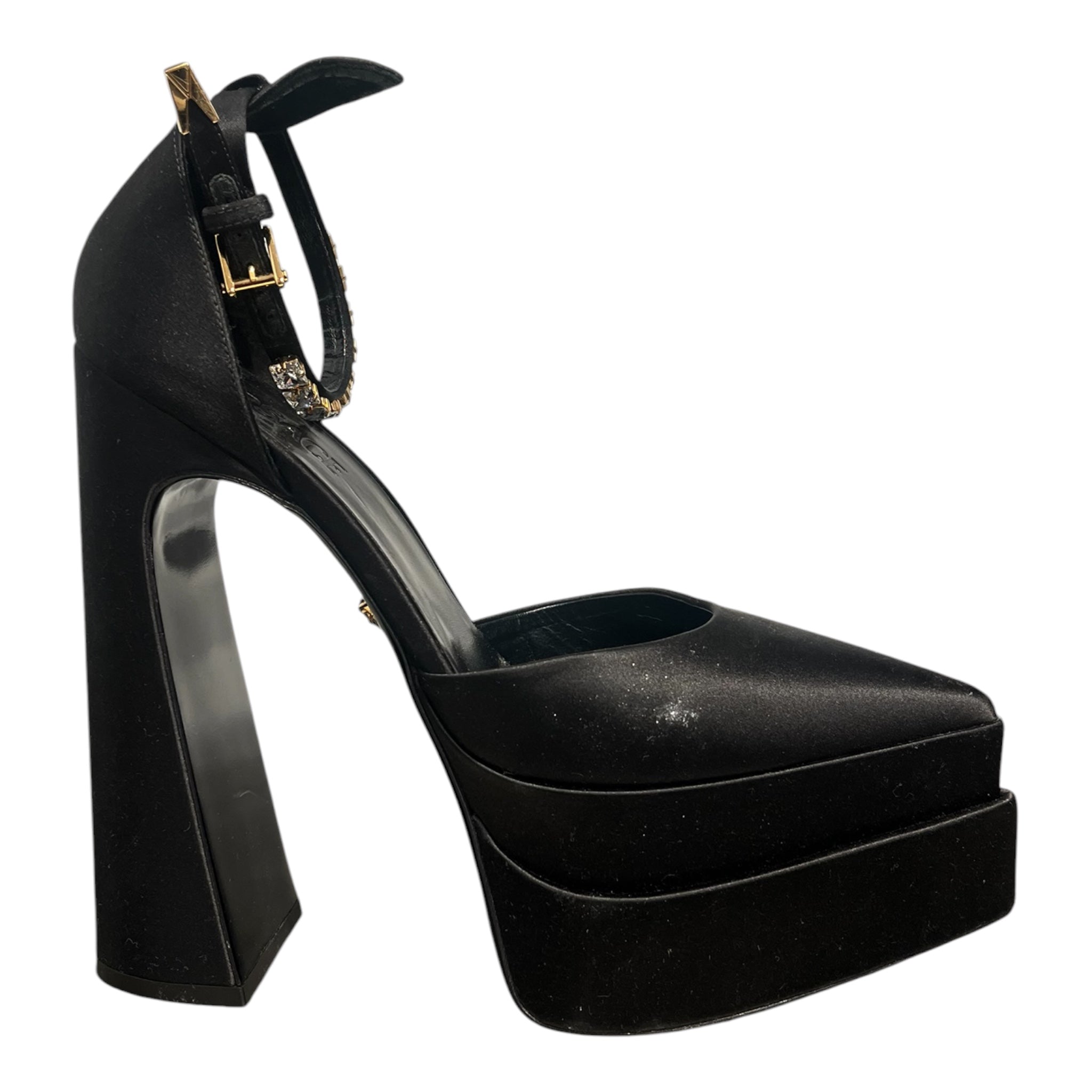 VERSACE/Heels/EU 41/BLK/Platform/MEDUSA AEVITAS-SATEEN view 4