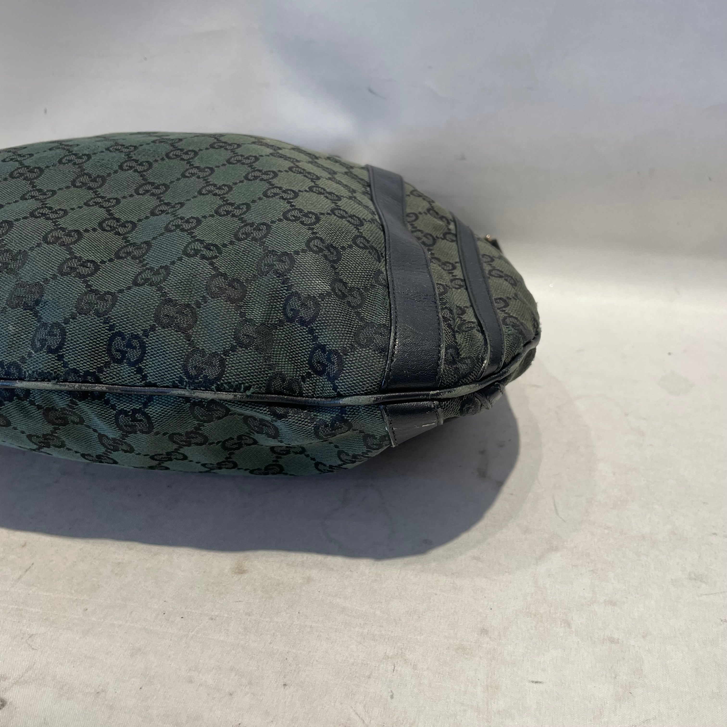 GUCCI/Tote Bag/Monogram/Cotton/GRN/Canvas Abrey Hobo view 6