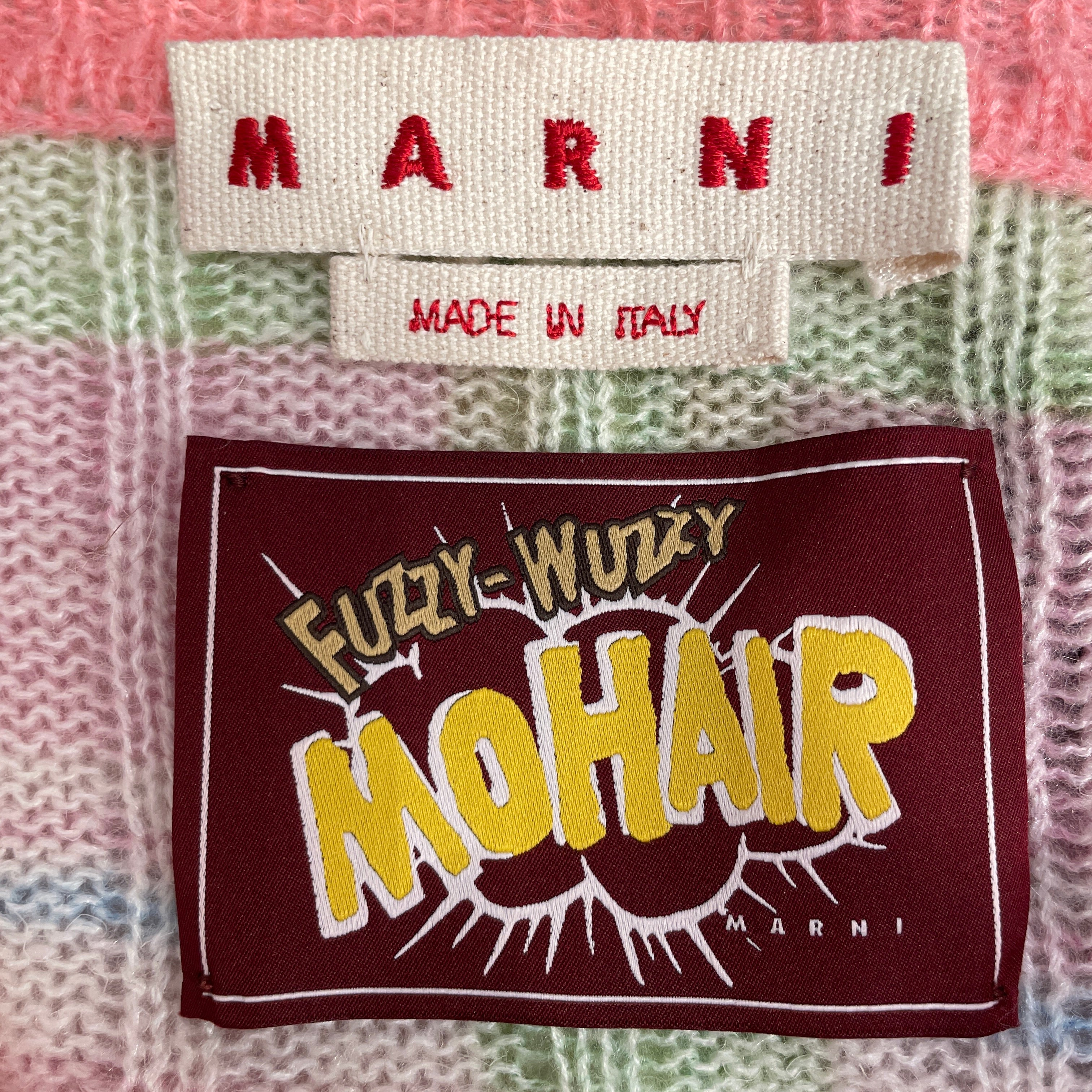 MARNI/Sweater/42/Plaid/MLT/PNK GRN BLU CHECK FUZZY WUZZ view 4