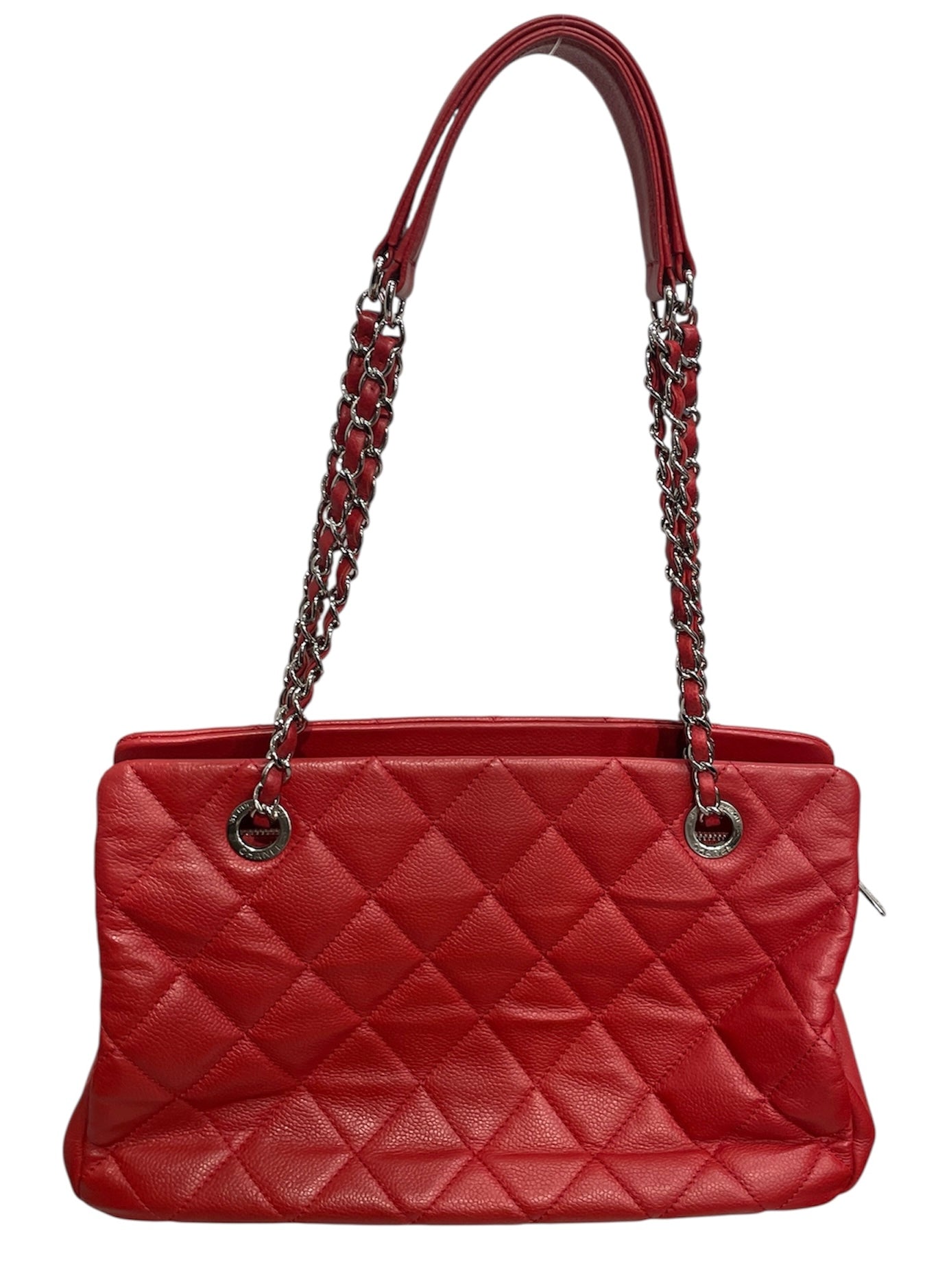 CHANEL/Cross Body Bag/Leather/RED/15708631 CAVIAR DOUBLE POCKET view 2