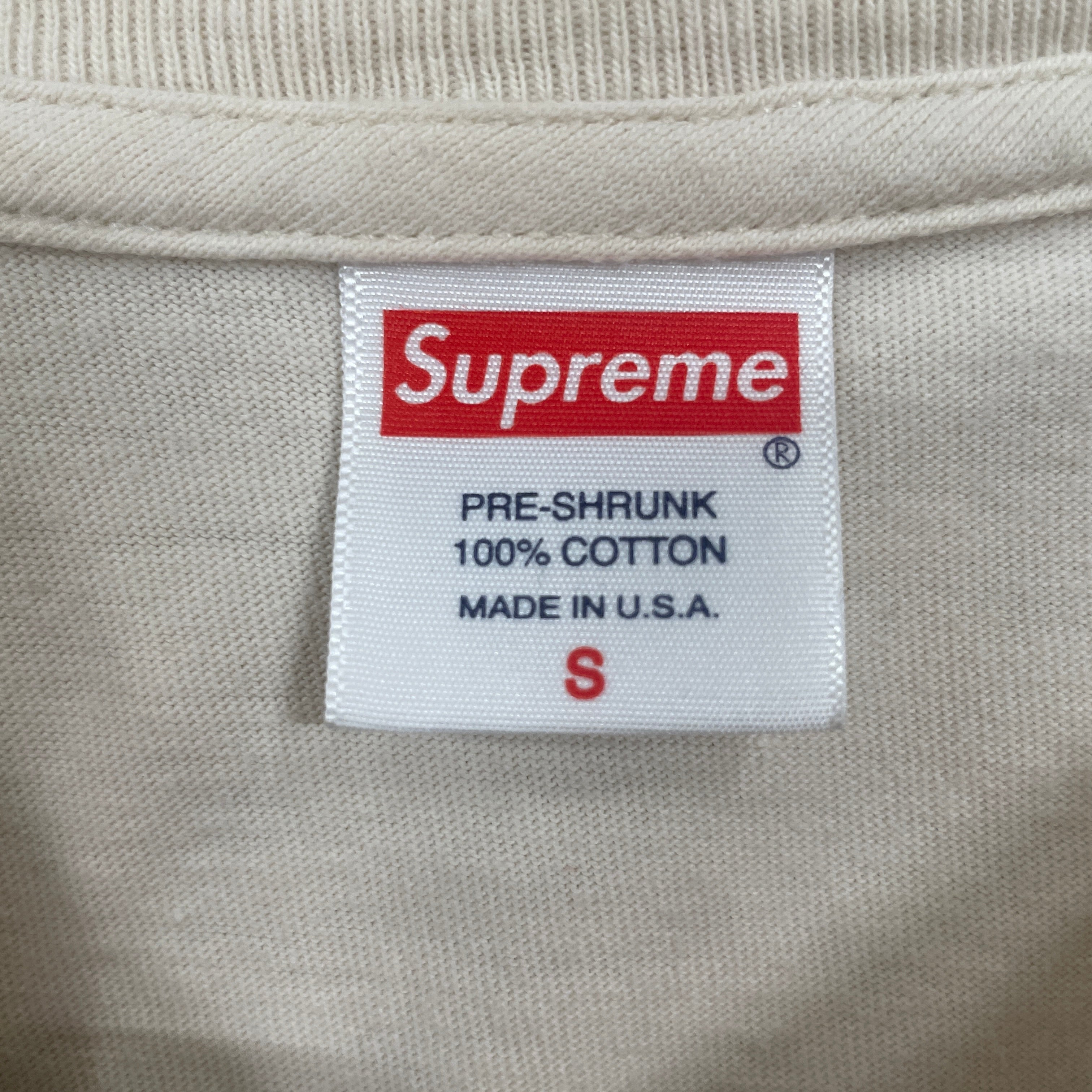 Supreme/T-Shirt/S/Cotton/CRM/ view 3