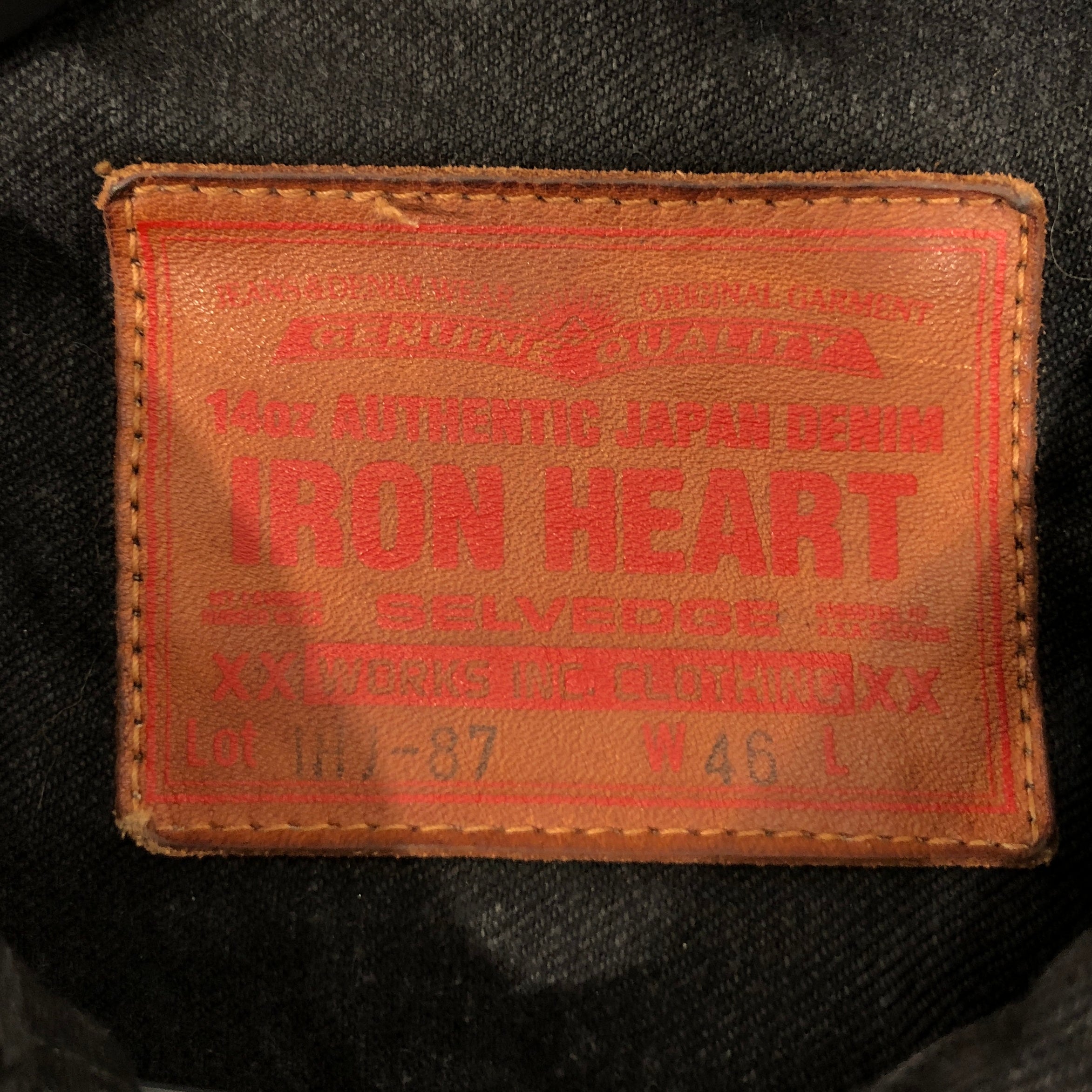 IRON HEART/Denim Jkt/L/Denim/BLK/ view 3