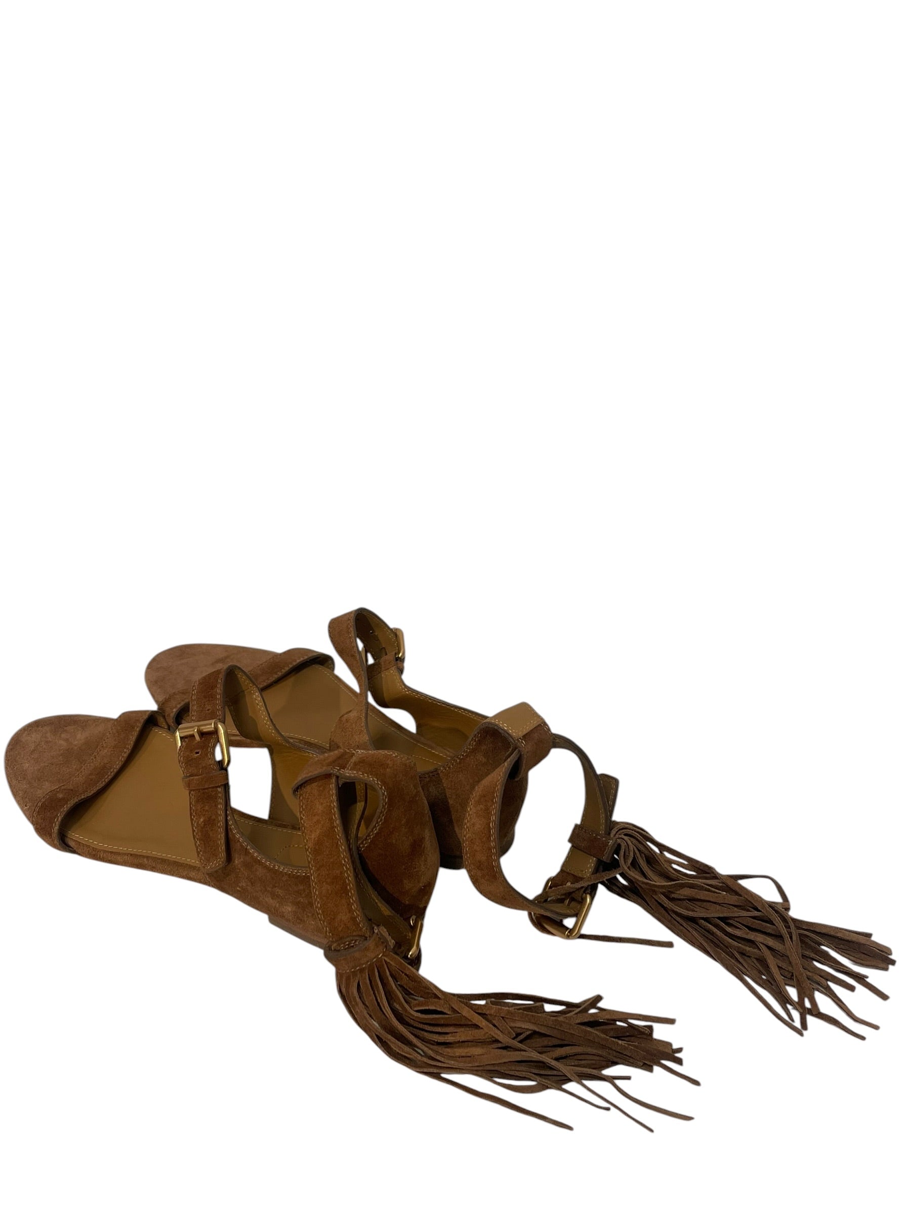 Chloe/Sandals/EU 38/Leather/CML/Frindge Flats view 2