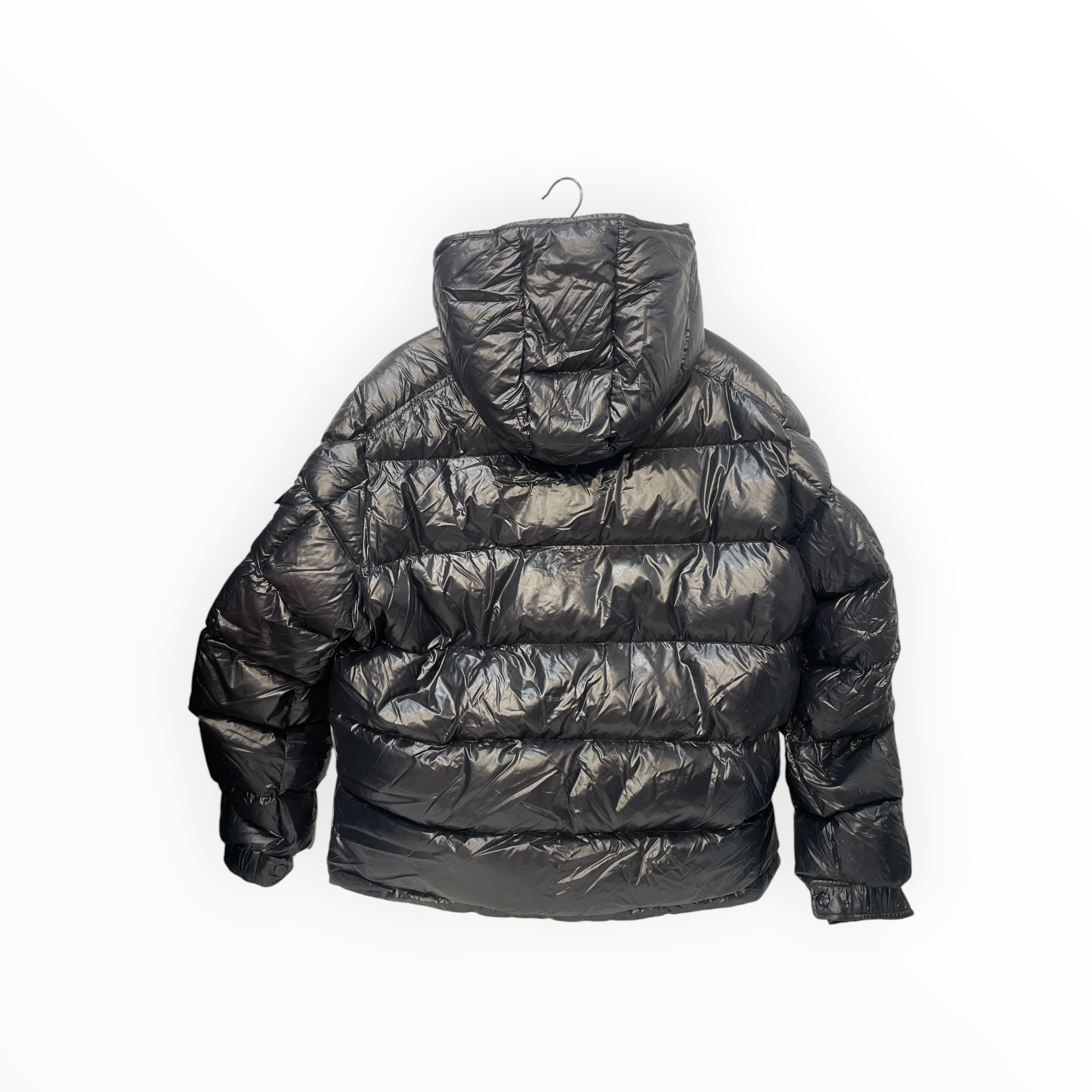 MONCLER/Puffer Jkt/7/Polyester/BLK/maya lacquered down jacket view 2