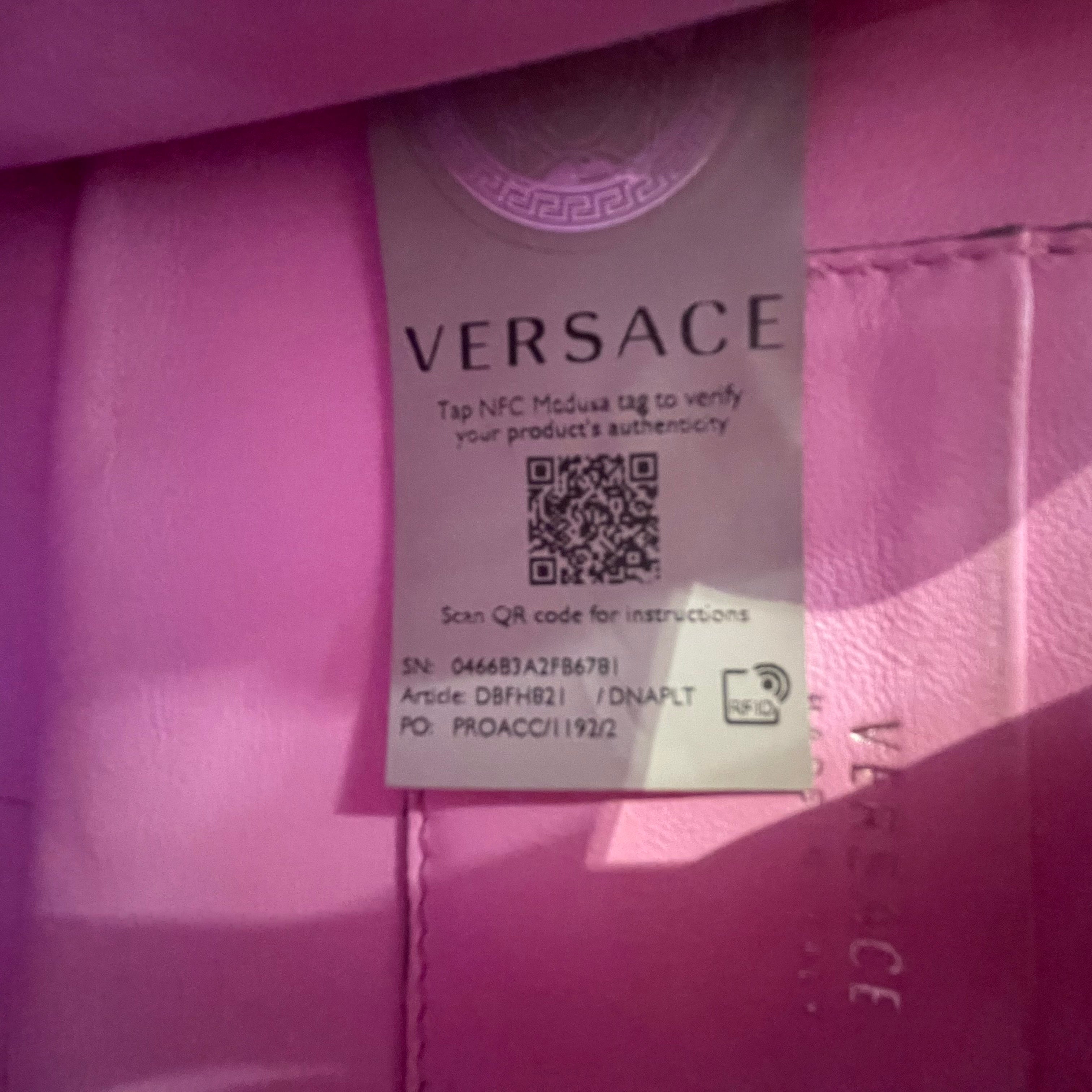 VERSACE/Cross Body Bag/Leather/PNK/Quilted Patent Virtus view 3