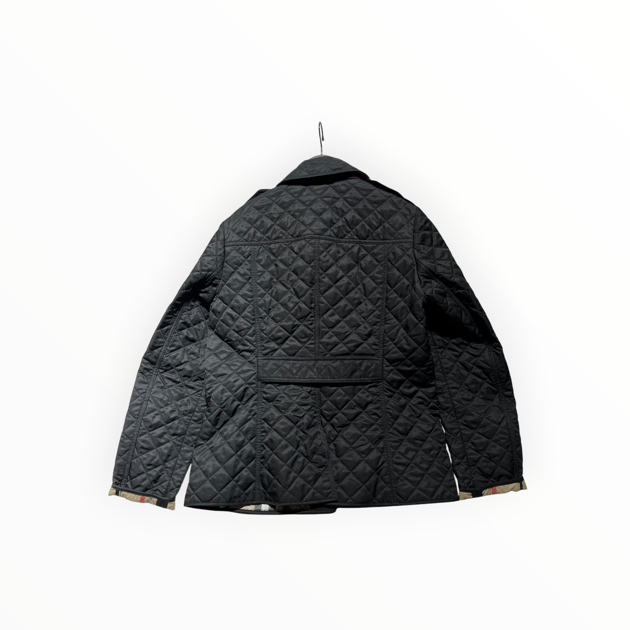BURBERRY BRIT/Quilted Jkt/L/Nylon/BLK/Single Breasted/burberry check interior view 2