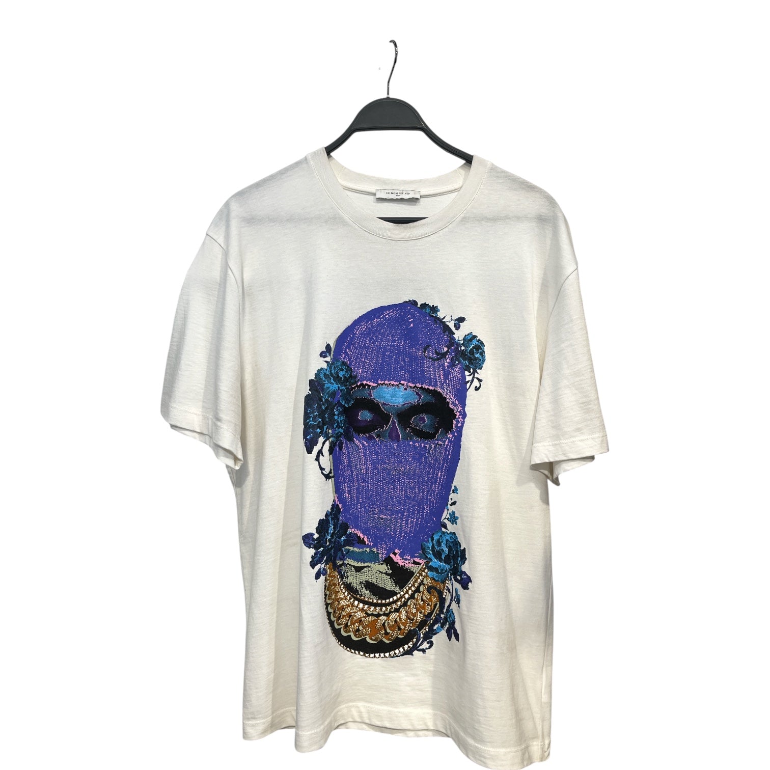 IH NOM UH NIT/T-Shirt/L/Cotton/WHT/PURPLE MASKED MAN view 1