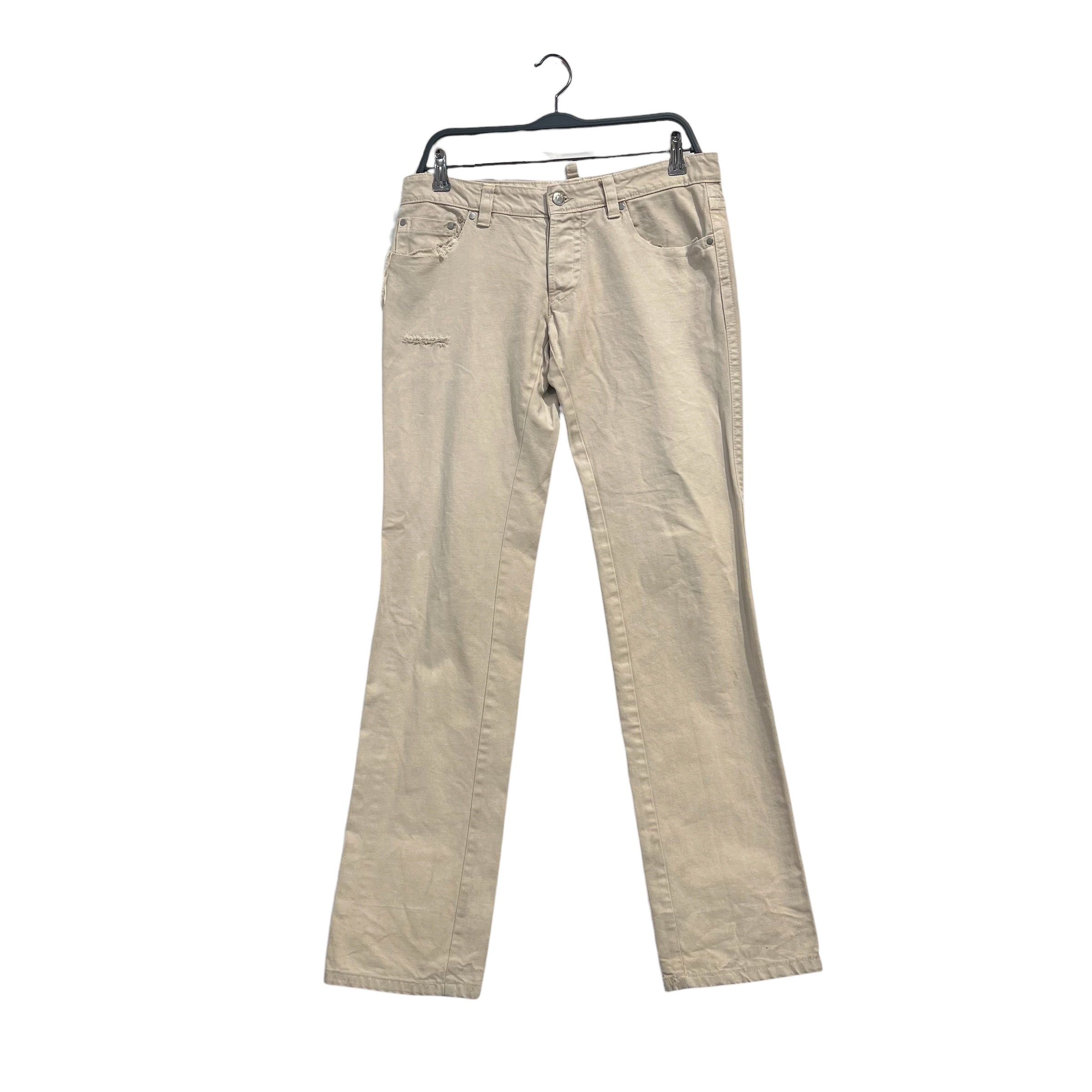 DSQUARED2/Pants/48/Cotton/CRM/chip chip view 1