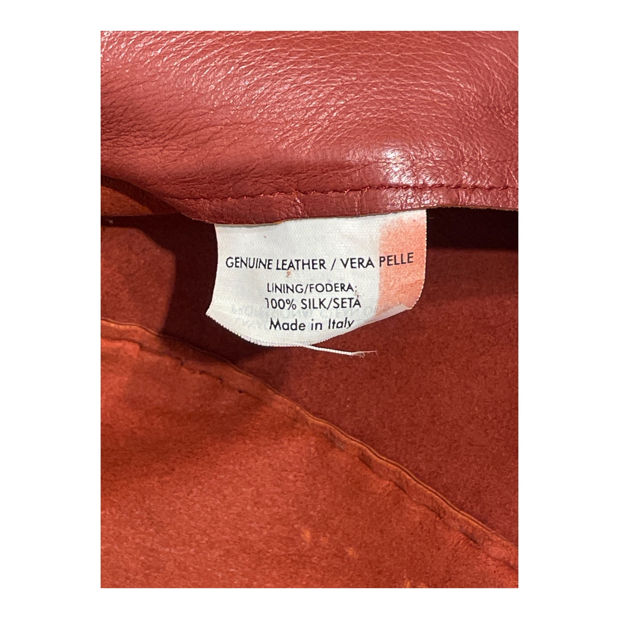 YVES SAINT LAURENT/Leather Jkt/36/Leather/RED/vintage/stitching view 4