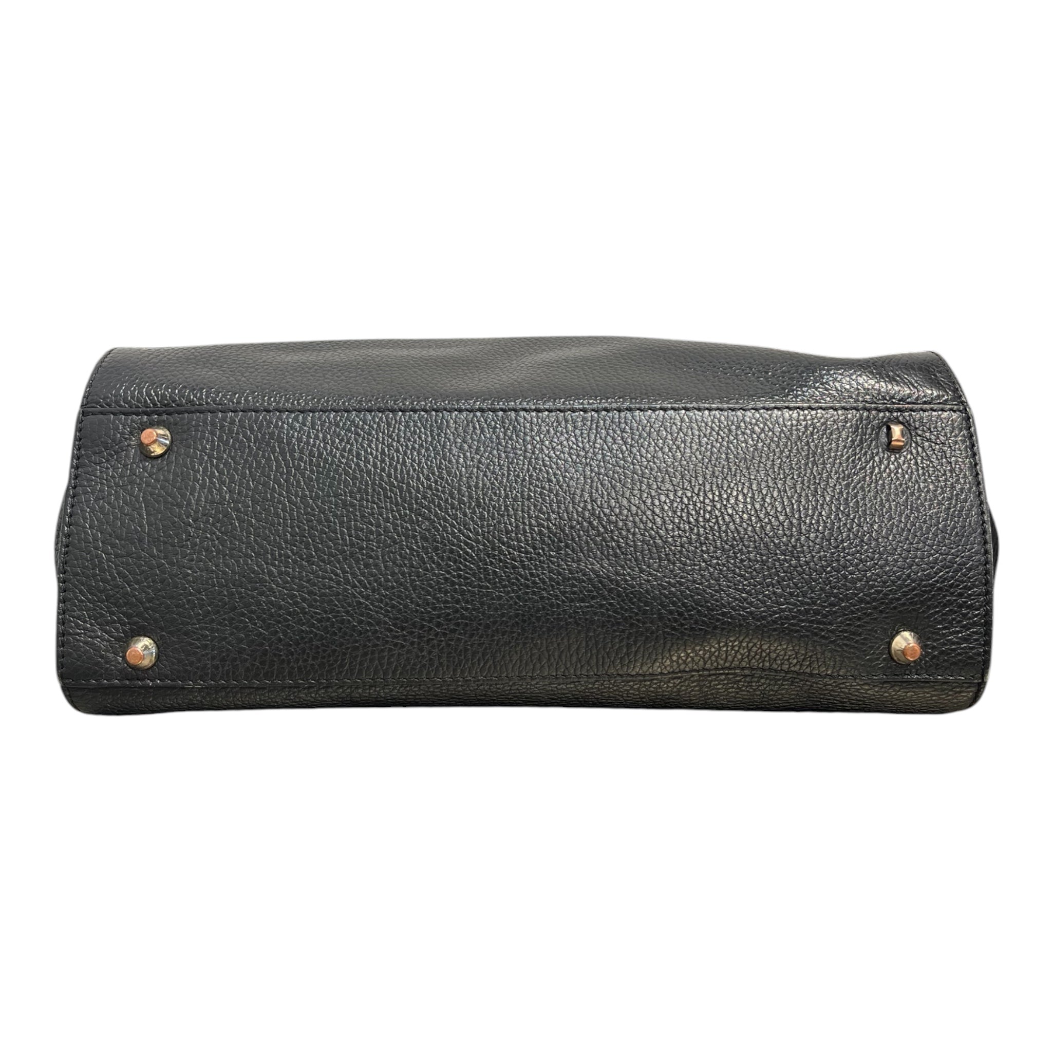 VERSACE/Hand Bag/Leather/BLK/silver hardware view 3