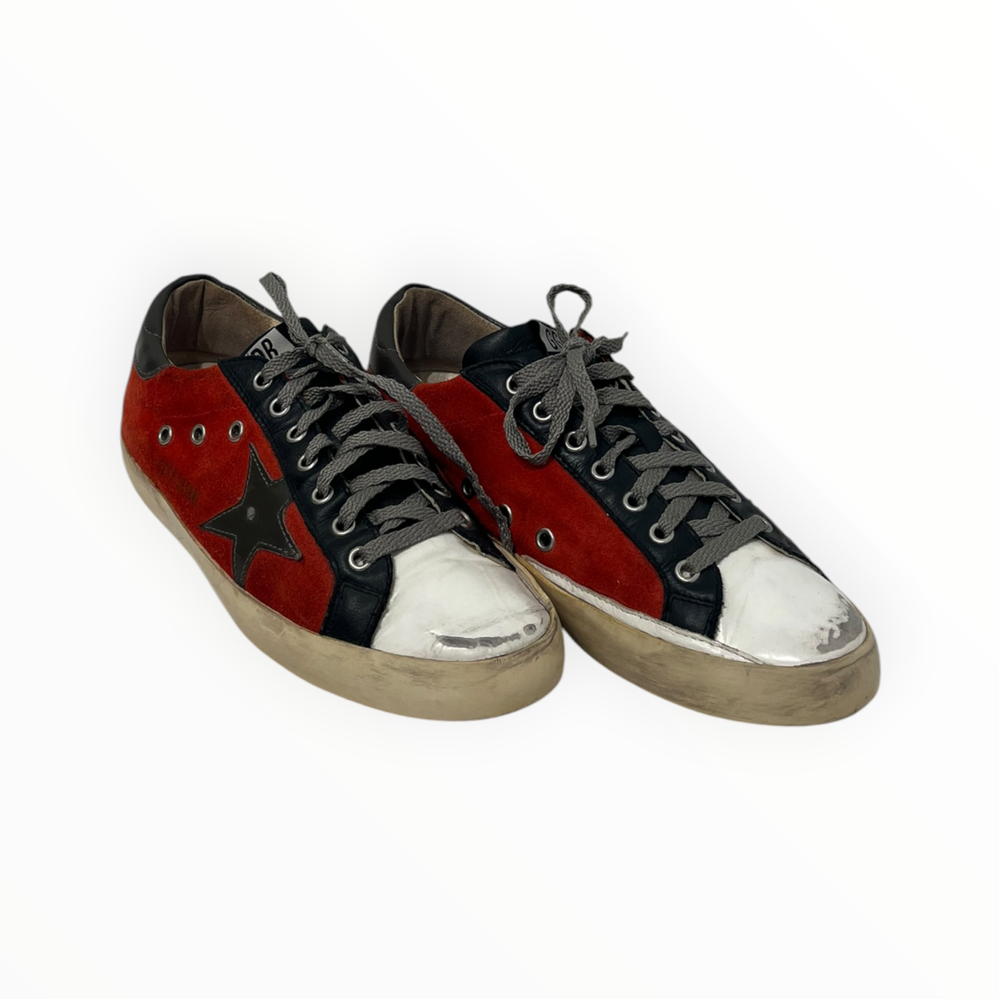 GOLDEN GOOSE/Low-Sneakers/EU 40/Suede/RED/SUPERSTAR LOW view 1