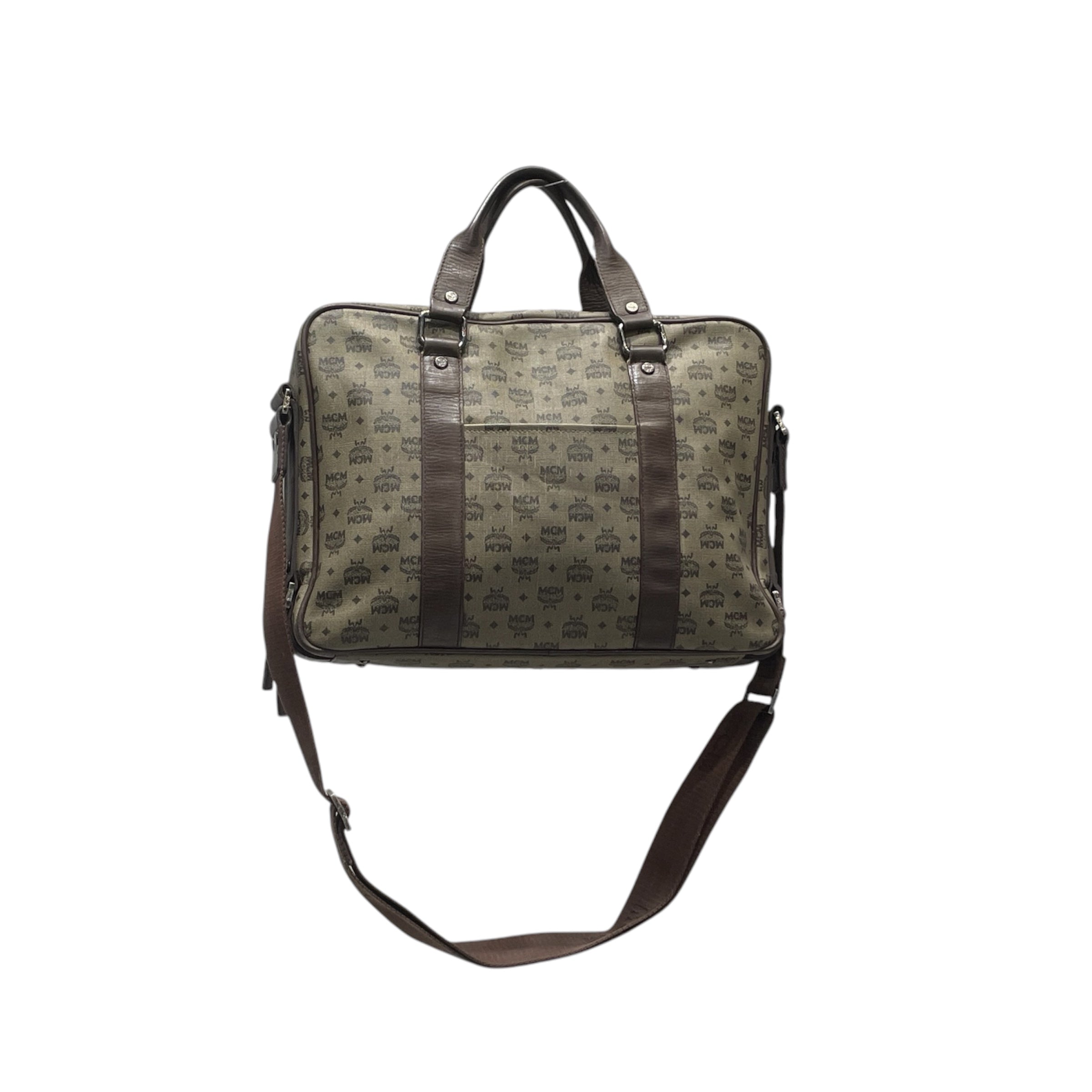 MCM/Bag/Monogram/Leather/BRW/brwn long strap view 2