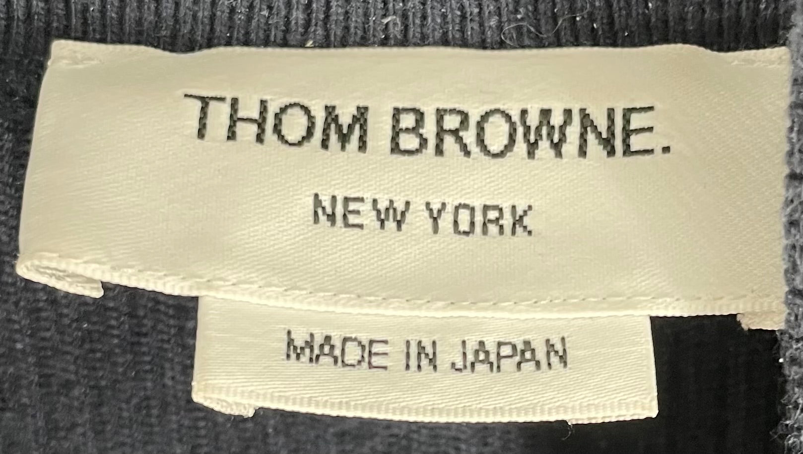THOM BROWNE. NEW YORK/Sweater/2/Cotton/NVY/TURTLENECK view 3