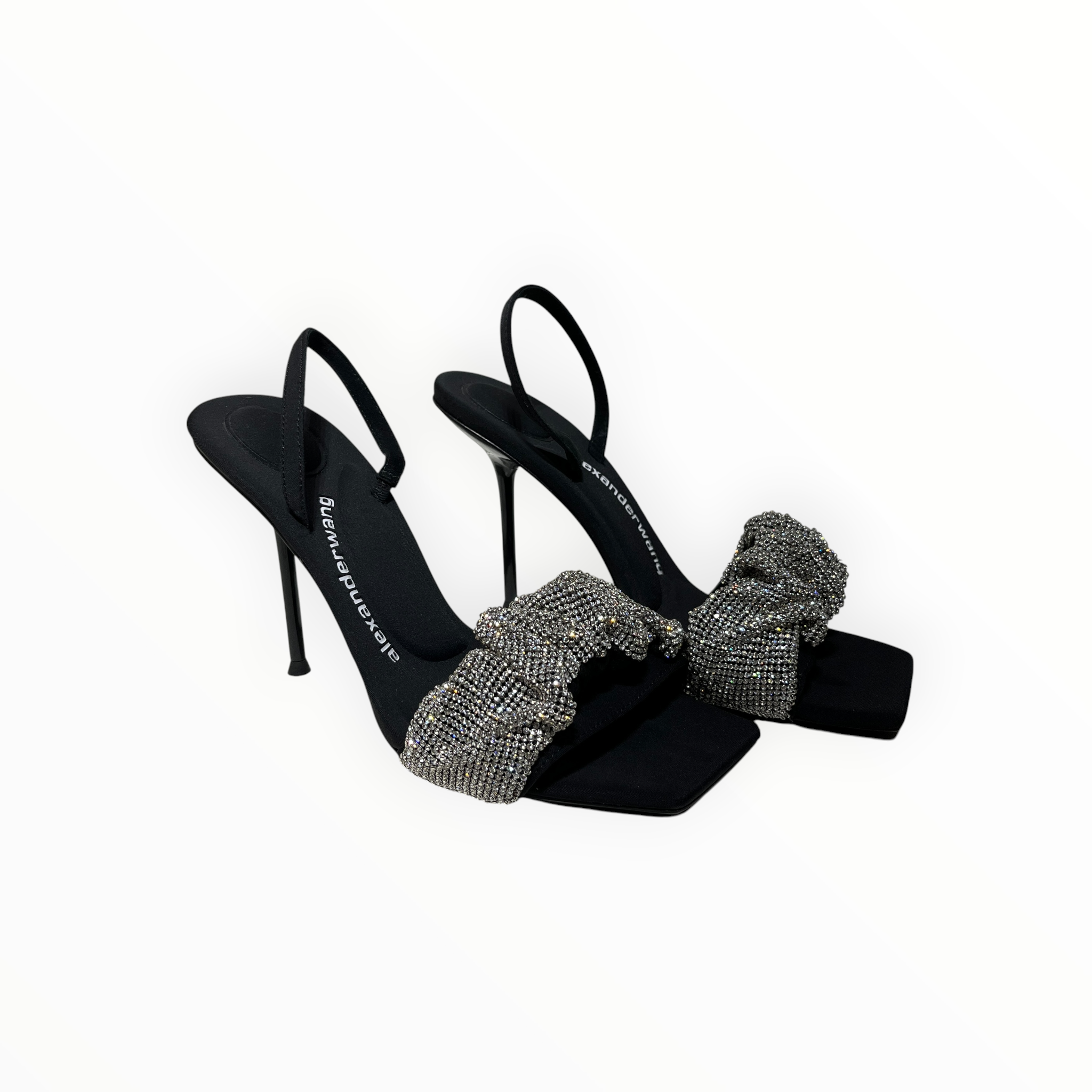 Alexander Wang/Heels/US 7.5/Cotton/BLK/JULIE CRYSTAL SCRUNCHIE view 1
