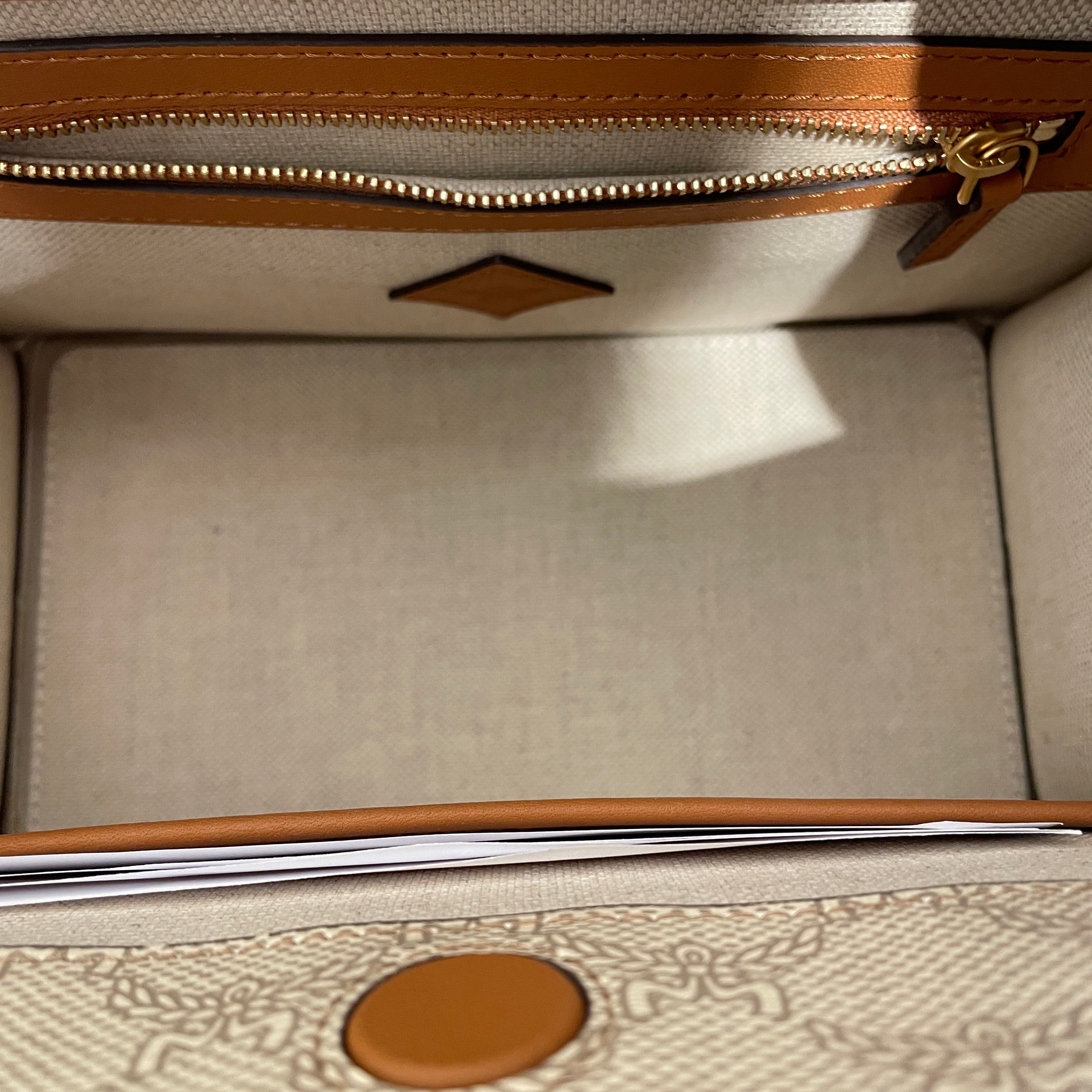 MCM/Hand Bag/Monogram/Leather/CRM/ view 3