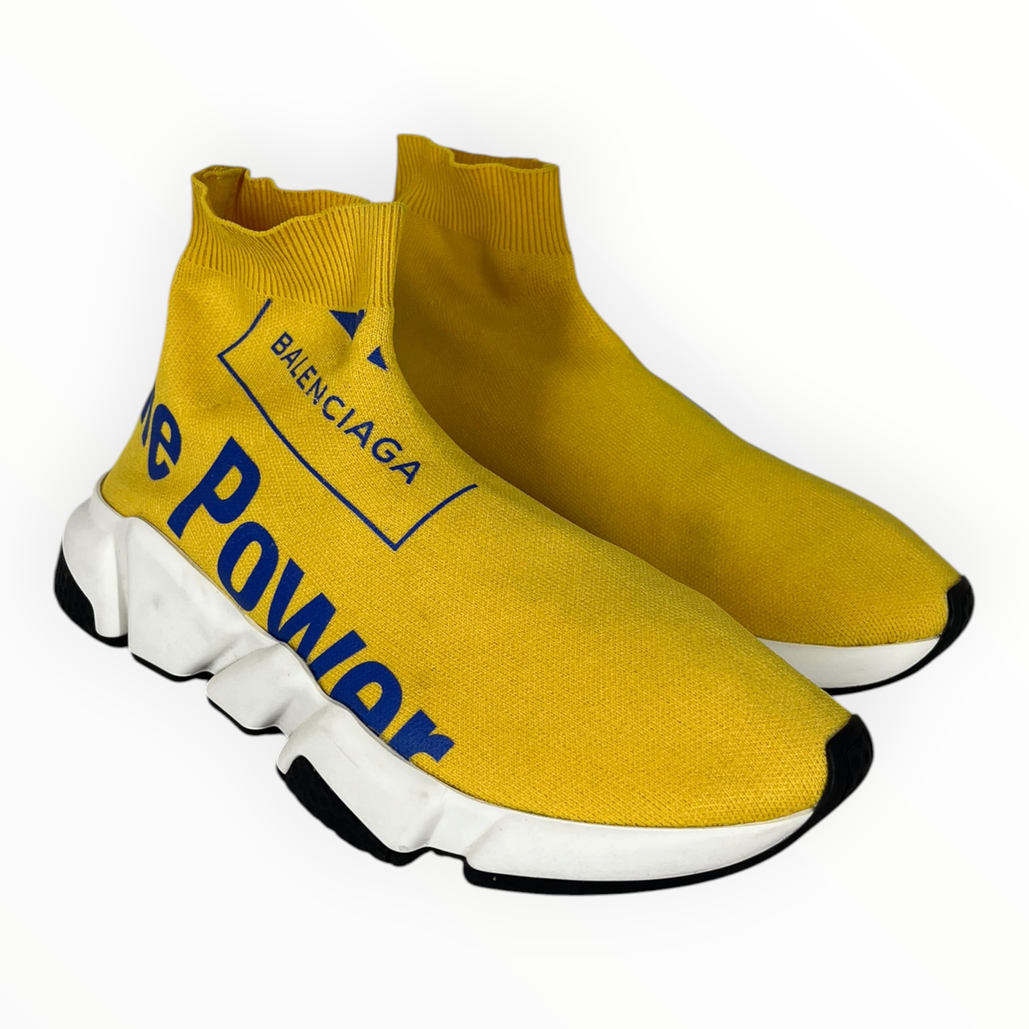 BALENCIAGA/Hi-Sneakers/EU 39/Cotton/YEL/SPEED TRAINER view 1