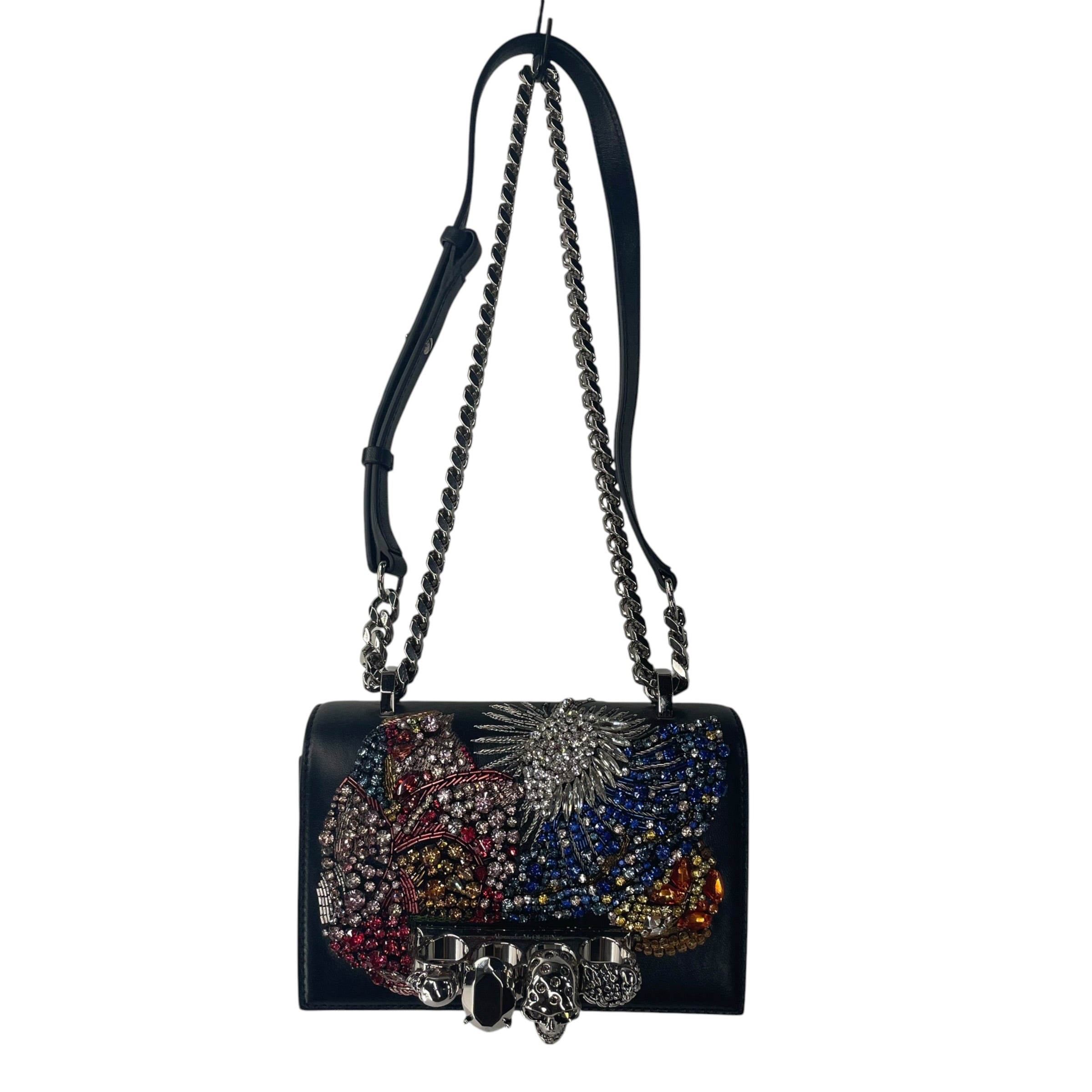 Alexander McQueen/Cross Body Bag/All Over Print/Leather/BLK/GEMSTONE view 2