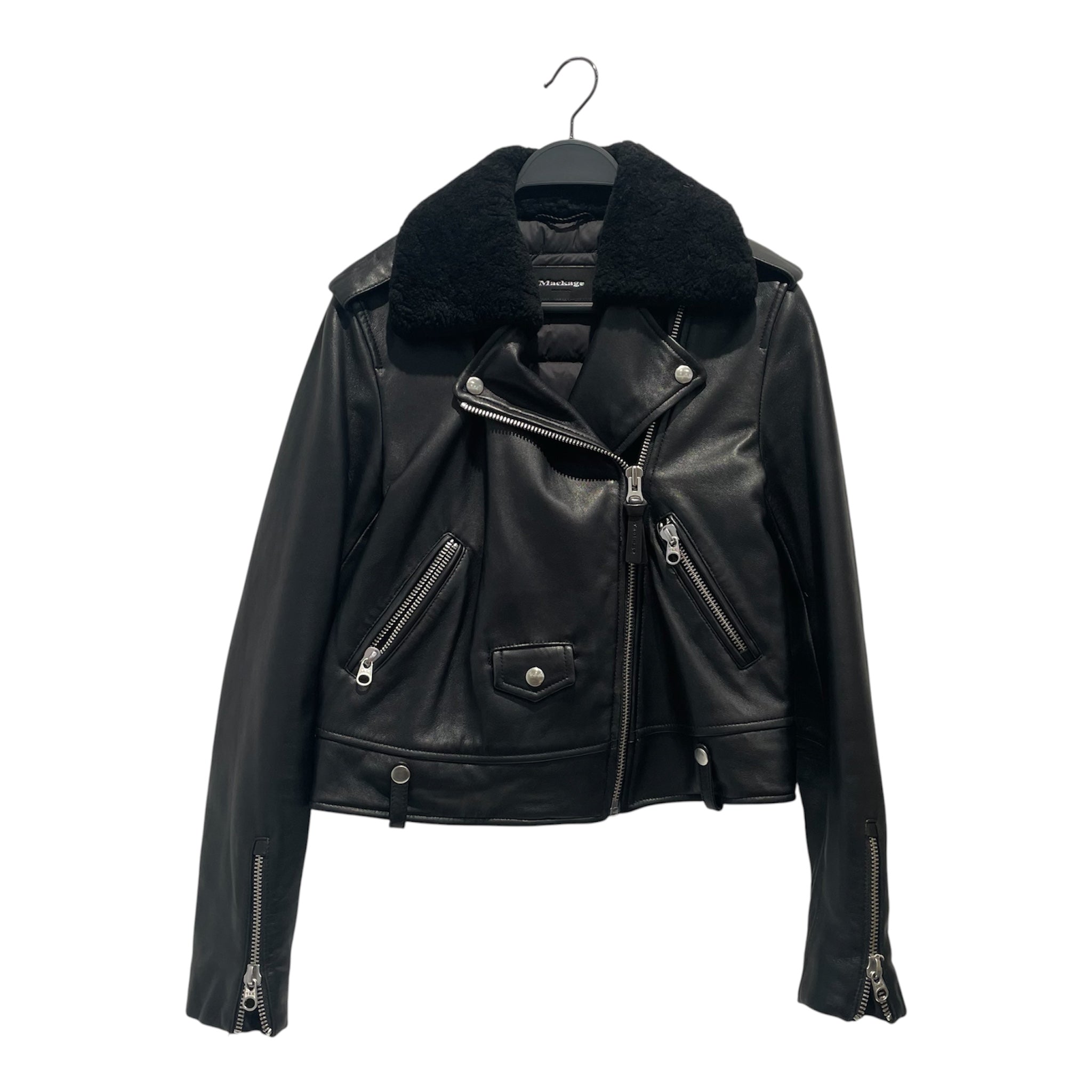 MACKAGE/Leather Jkt/S/Leather/BLK/BLACK SHERPA LINED view 1