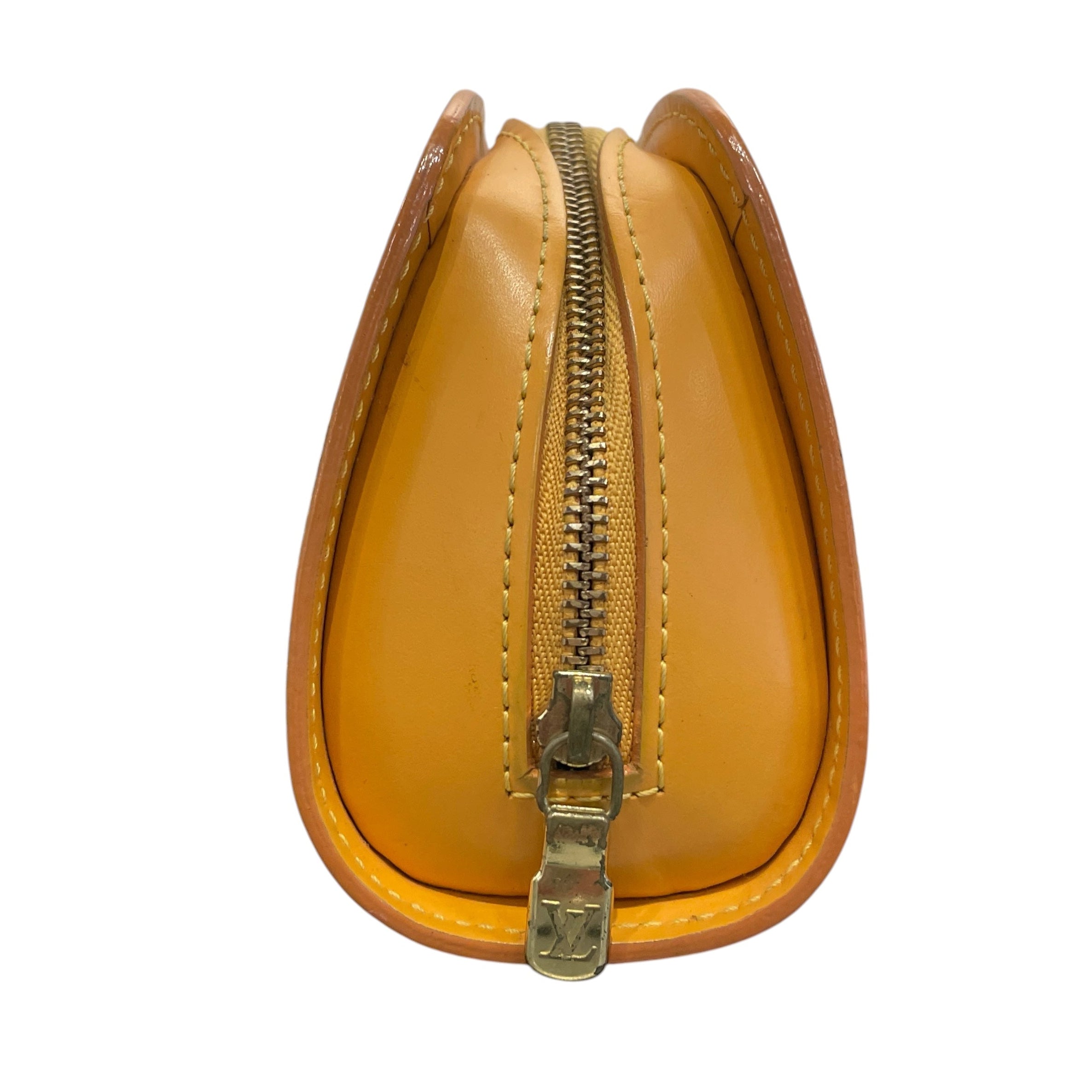 LOUIS VUITTON/Pouch/Leather/YEL/Dauphine PM POUCH view 3