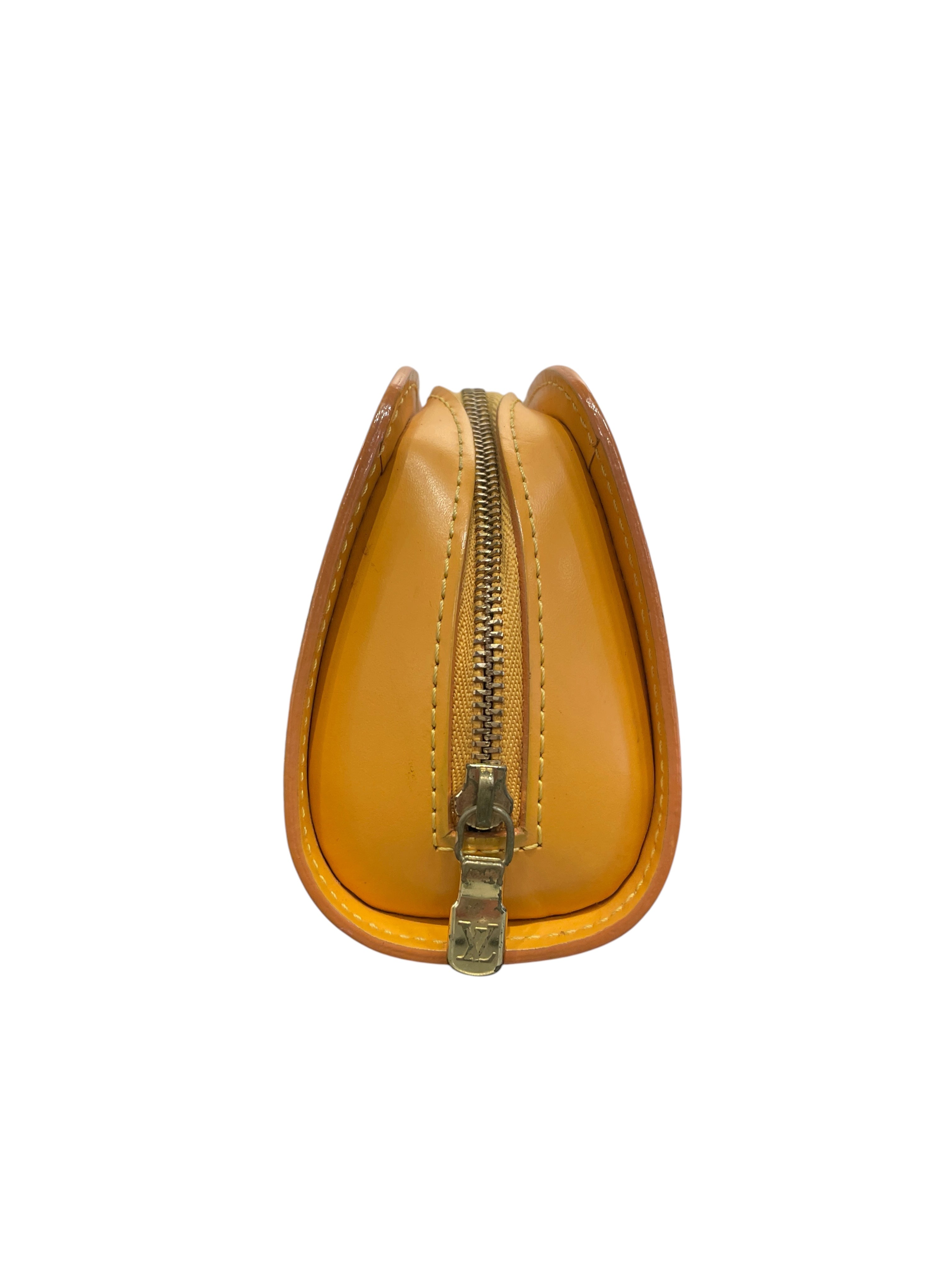 LOUIS VUITTON/Pouch/Leather/YEL/Dauphine PM POUCH view 3