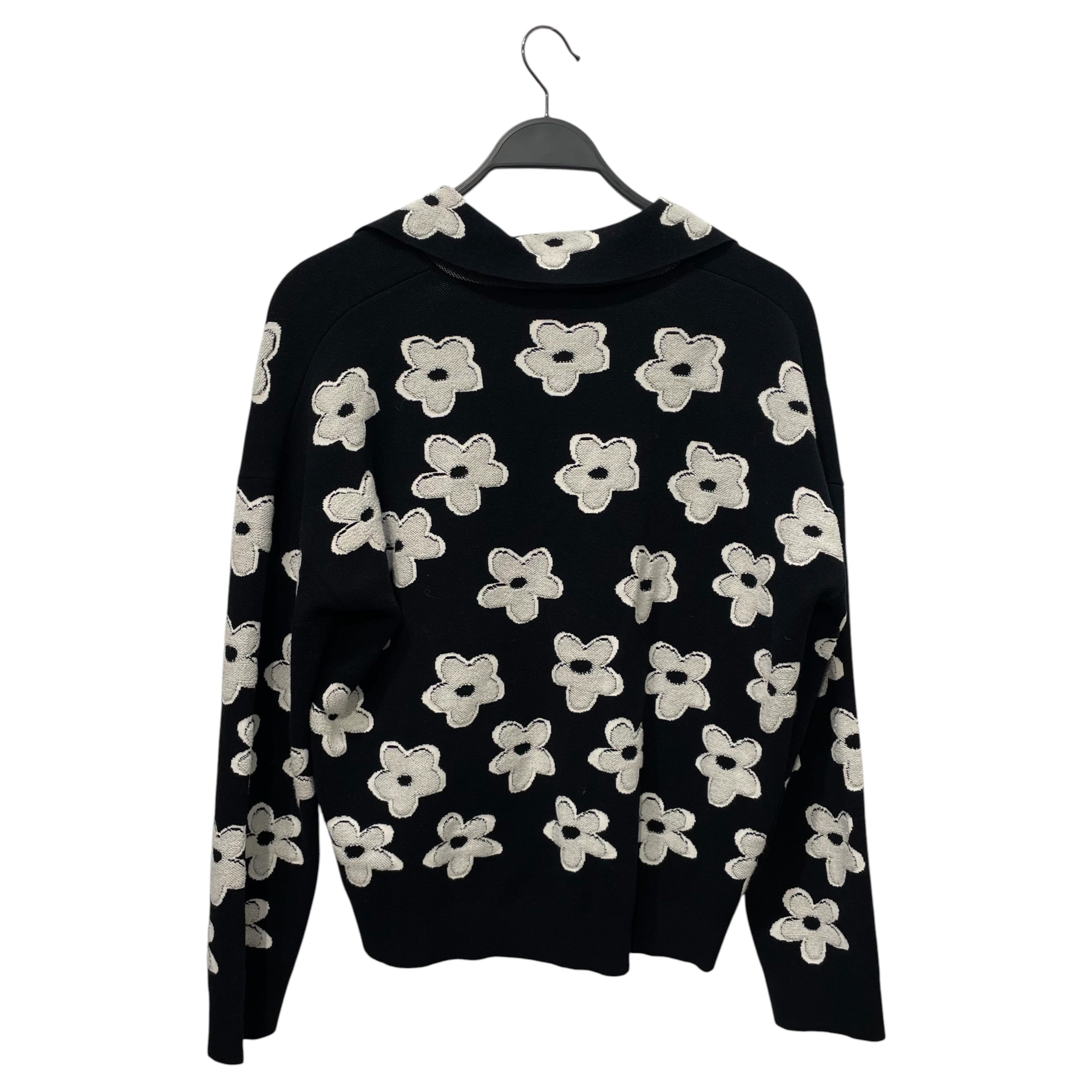 MARC JACOBS/Sweater/S/Floral Pattern/Cotton/BLK/Pullover/DAISY JACQUARD POLO view 2